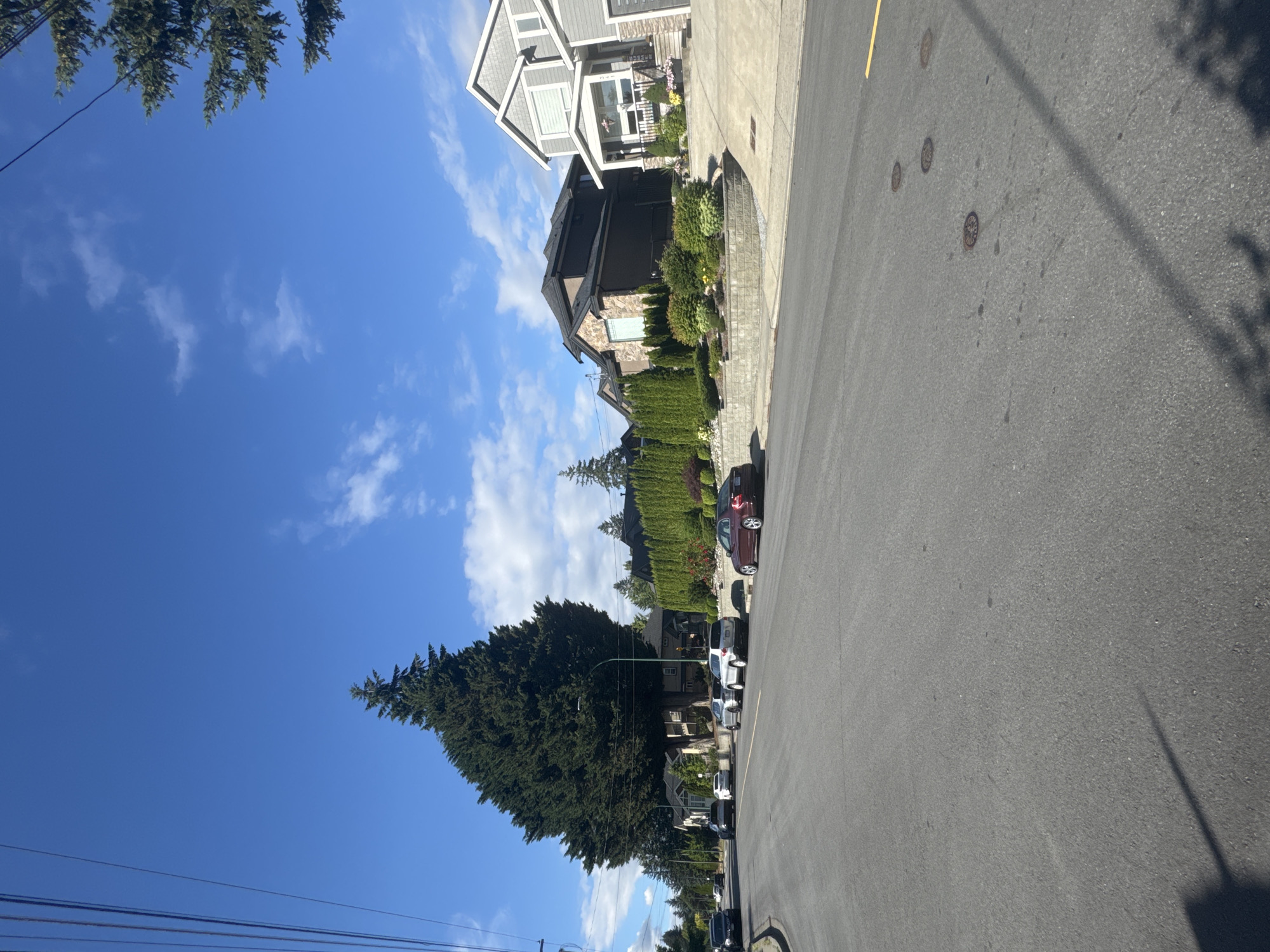 Sunny afternoon on a quiet Coquitlam residential street