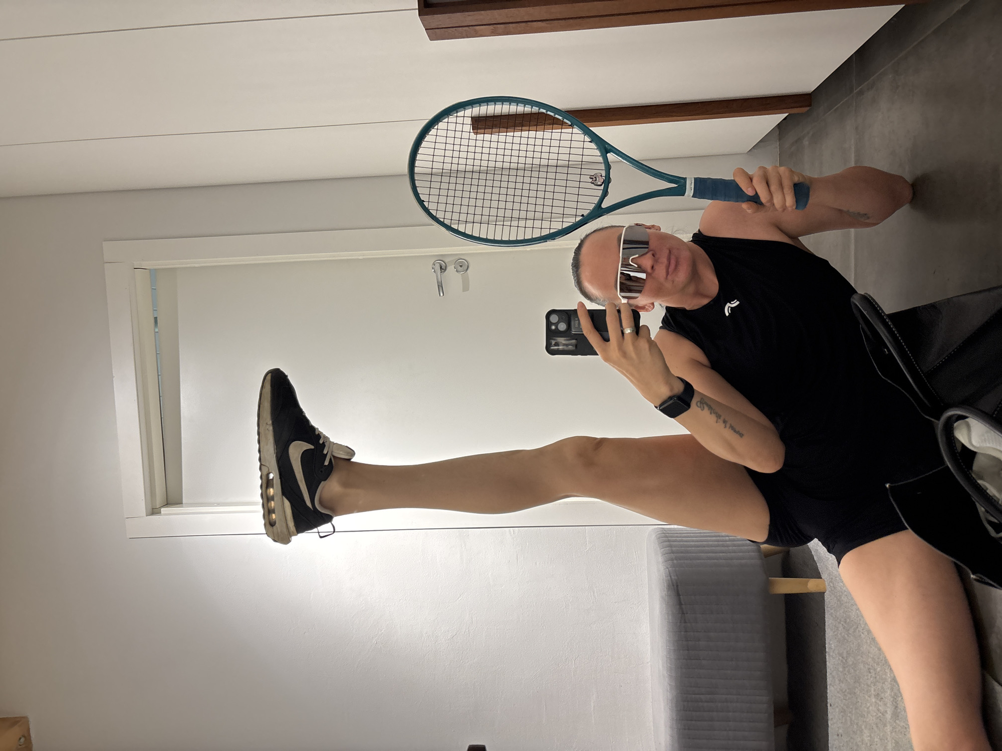 Woman's morning fitness and spa routine documented in Chaikovsky