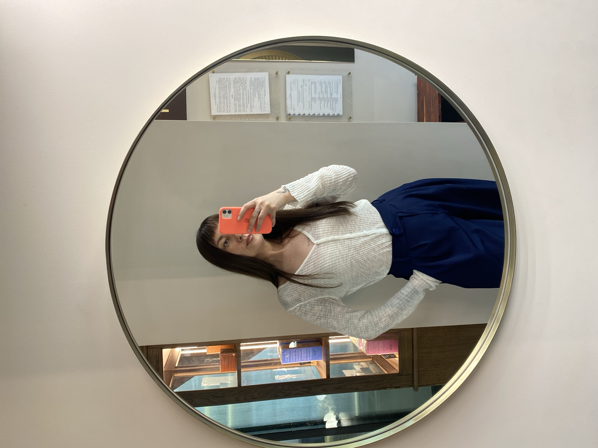 Indoor scenes captured in Votkinsk: selfie, artificial plant display