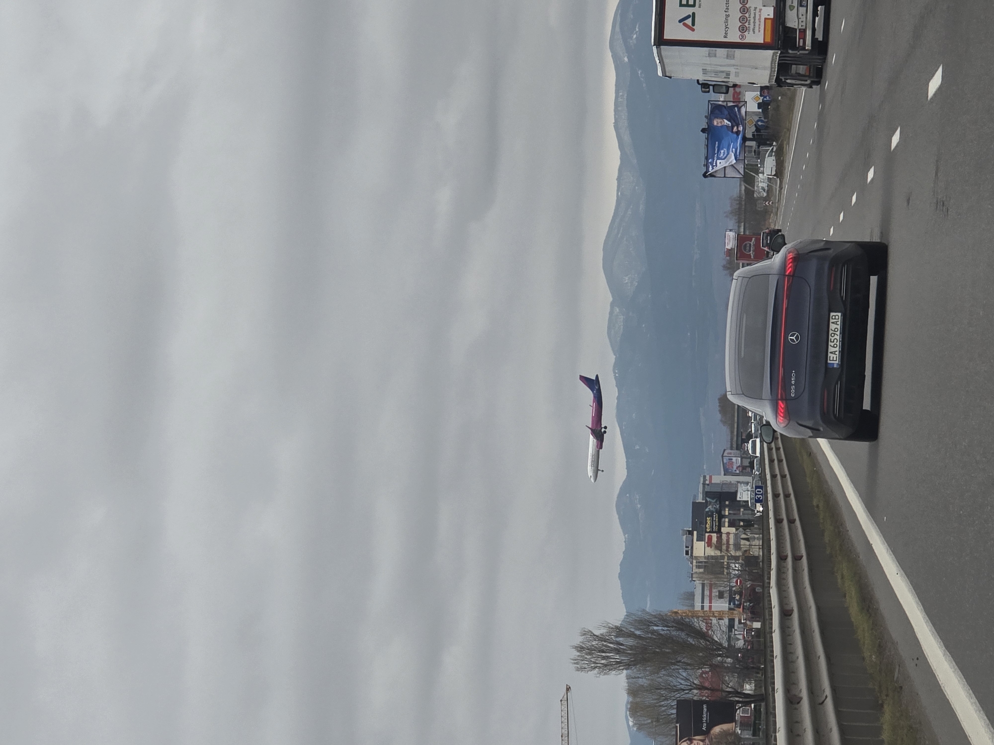 Mercedes EQS spotted on highway near Krivina, Bulgaria