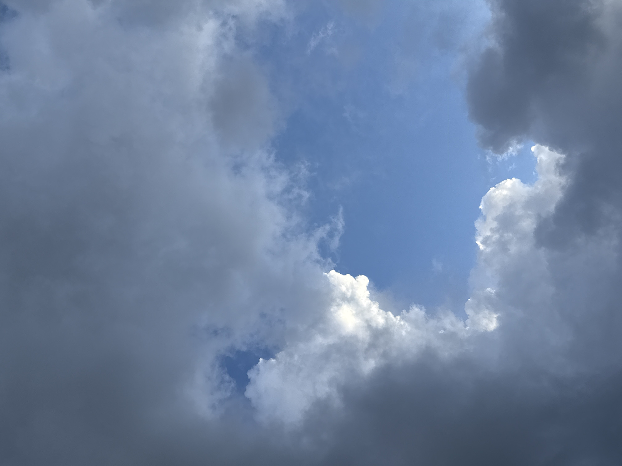 Dramatic storm clouds with bright patches observed over Chaikovsky