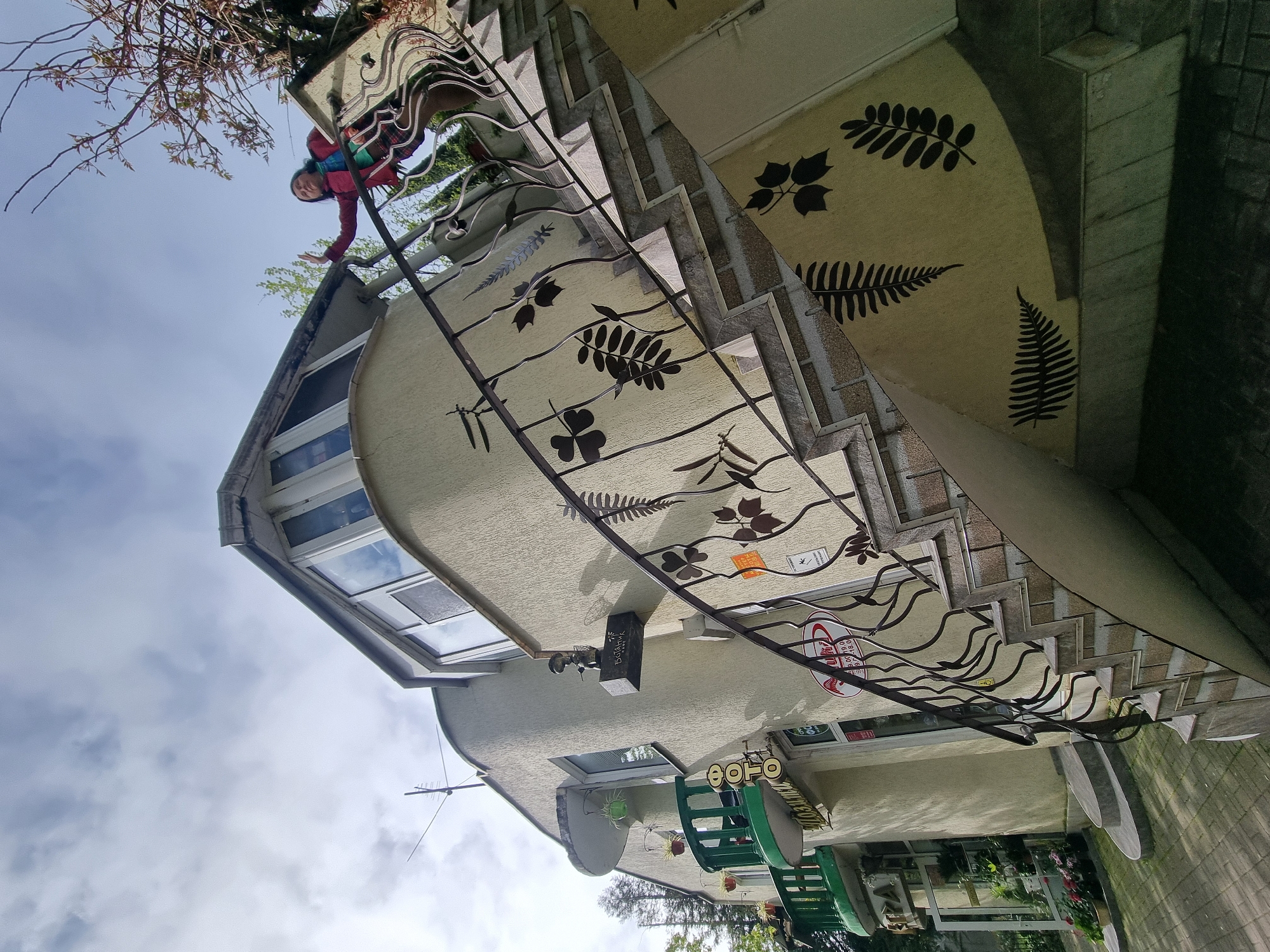 Witness documents Sochi building architecture with decorative fern patterns