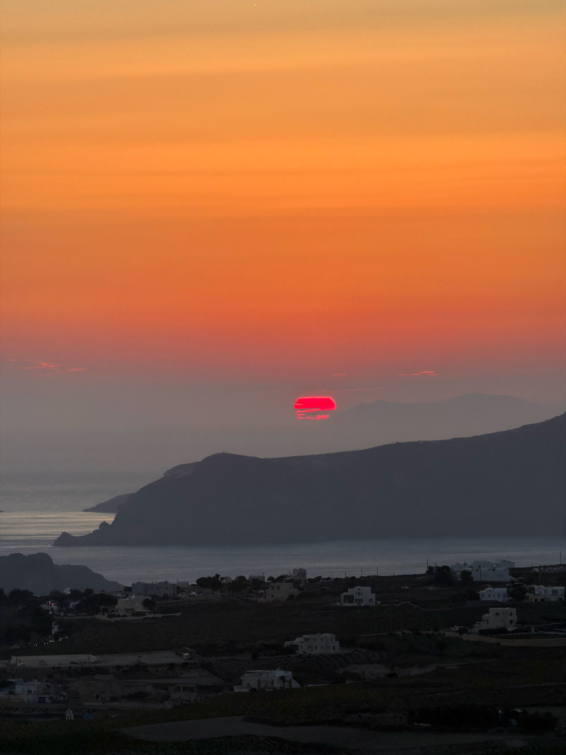 Aegean sunset from Thira, Santorini