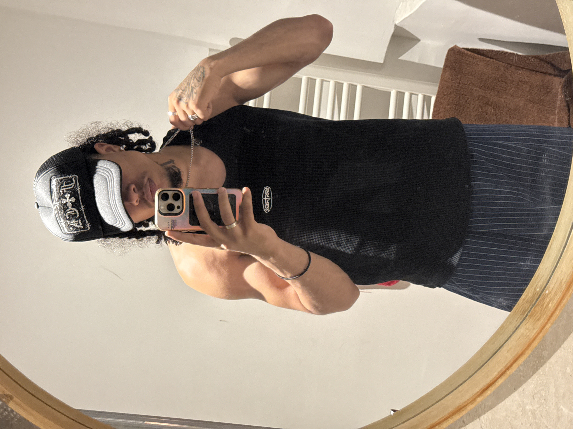 Late-night bathroom selfie session captured in Massy, France