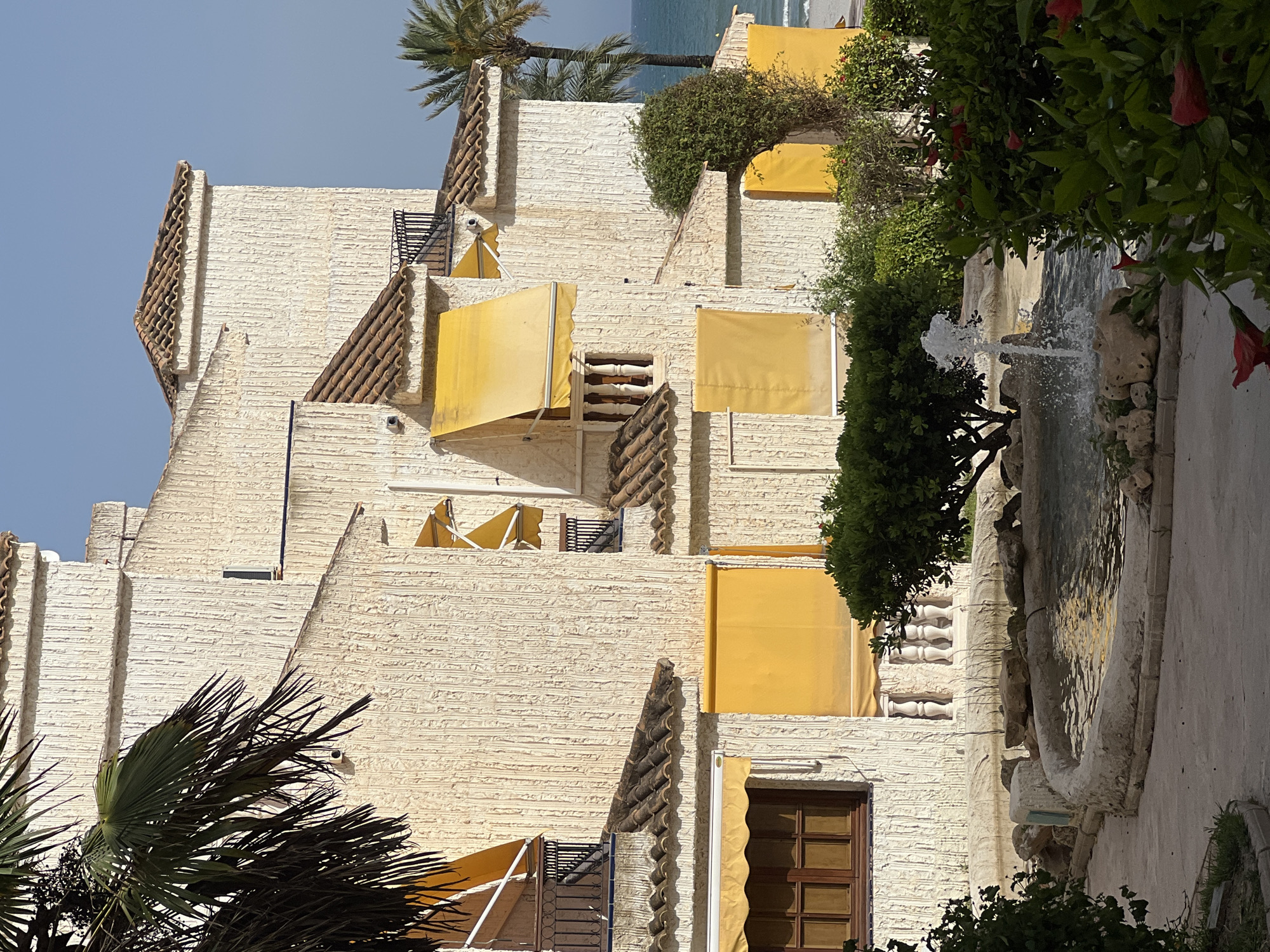 Courtyard stroll: fountains, roses, wind chimes, and everyday objects