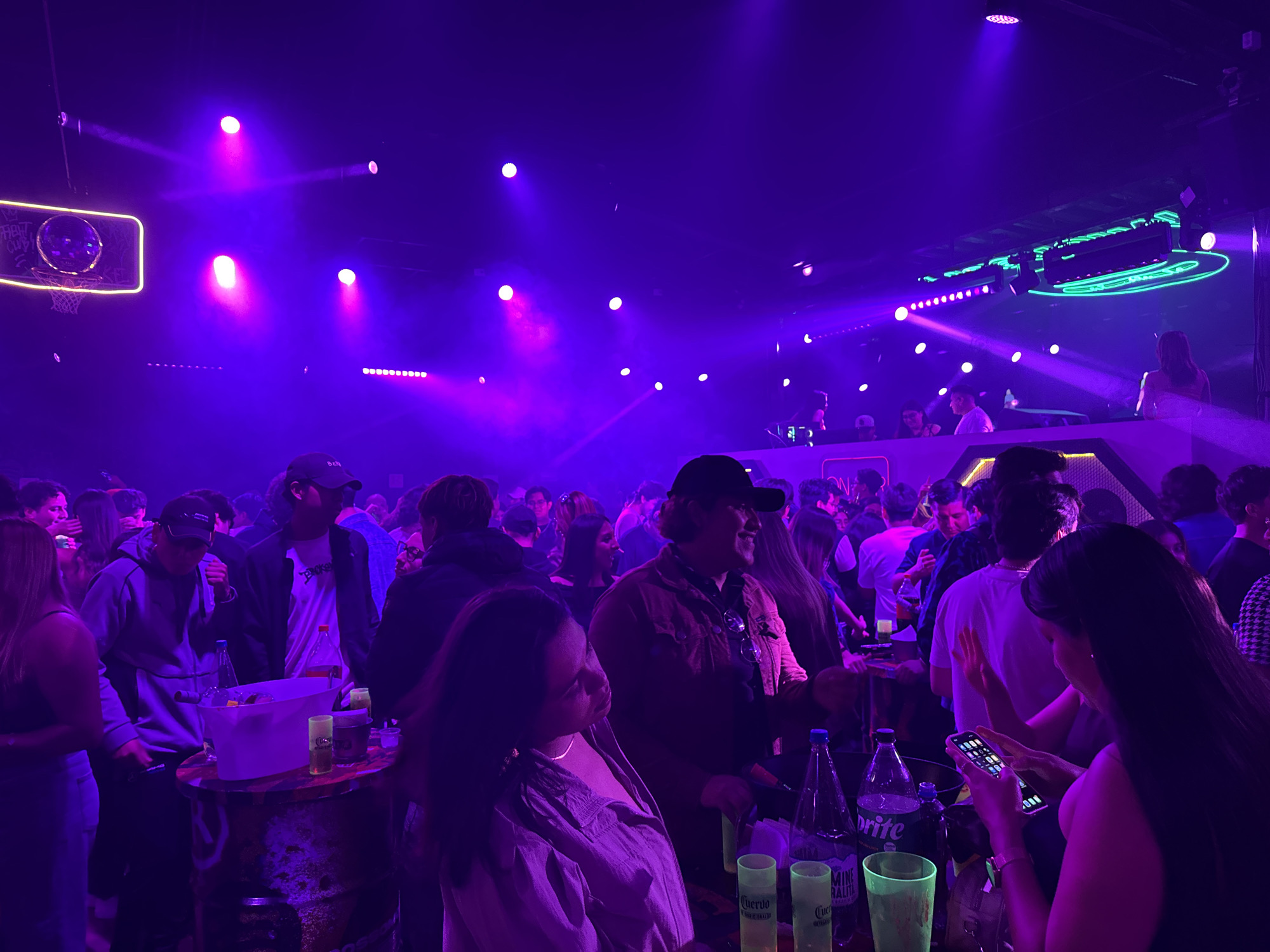 Nightclub scene captured in Puebla, Mexico early morning hours