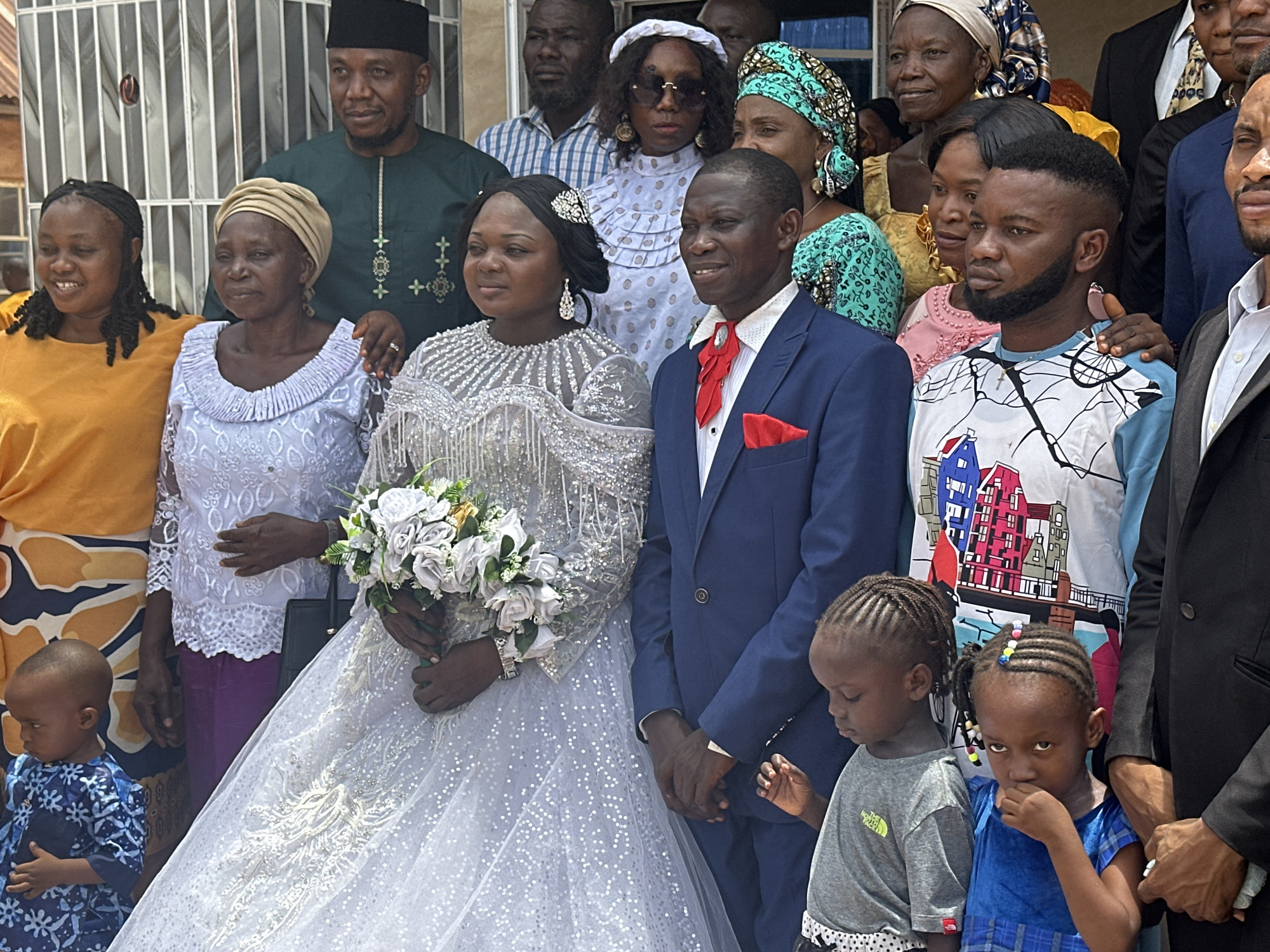 Wedding ceremony documented by witnesses during Easter season celebration