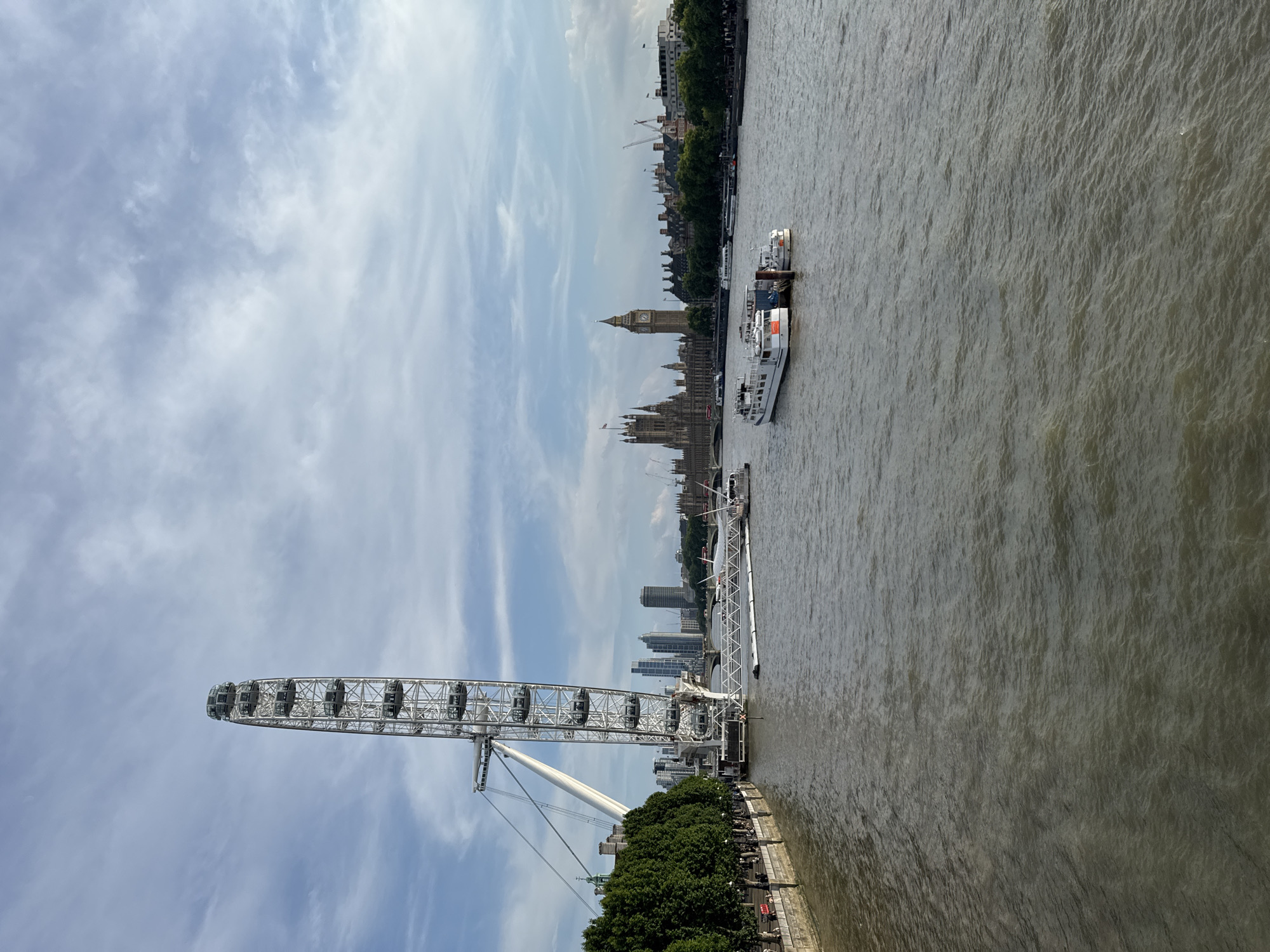 Summer evening along the Thames, South Bank to Westminster