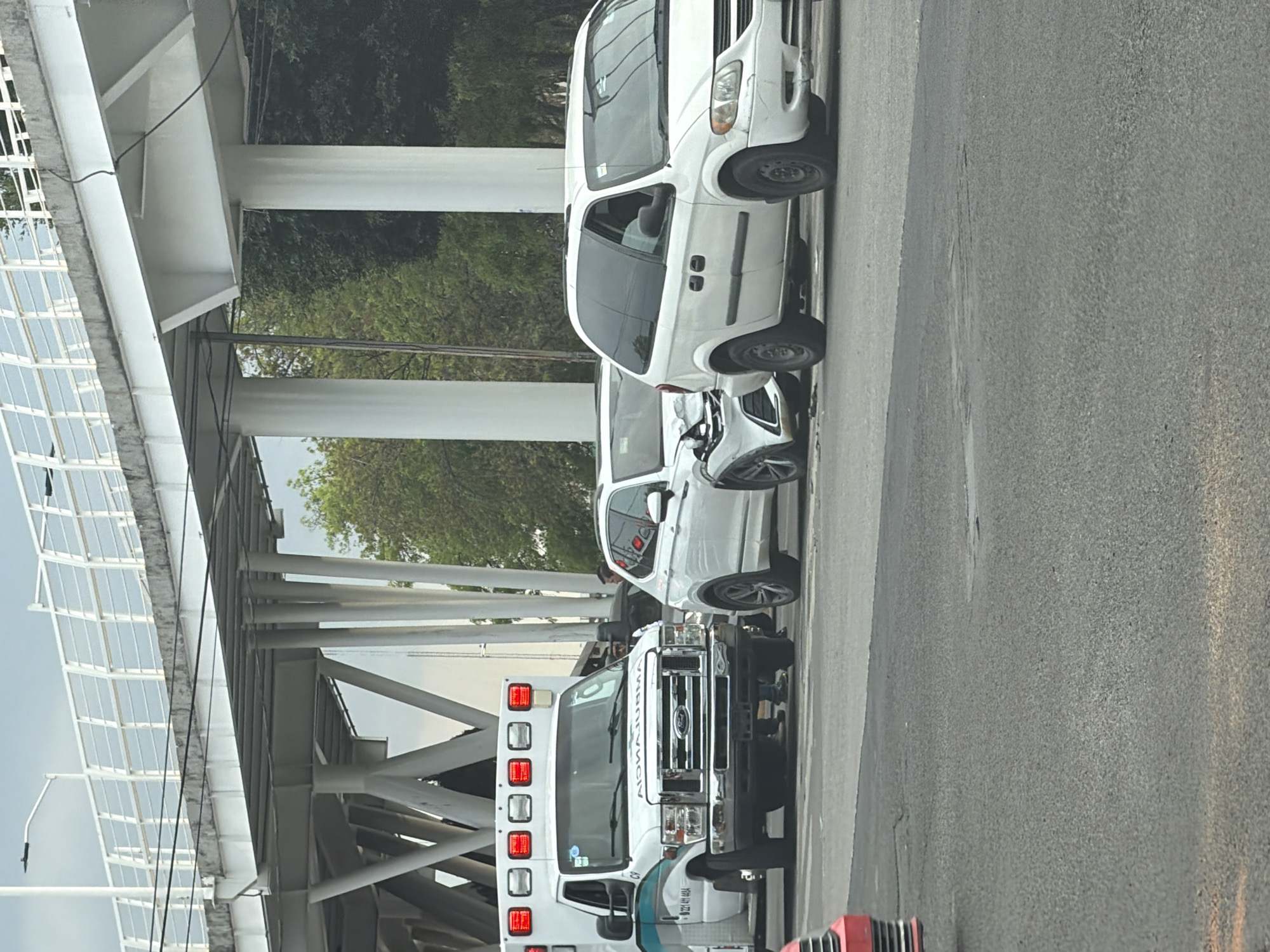 Ambulance with emergency lights spotted on Puebla street