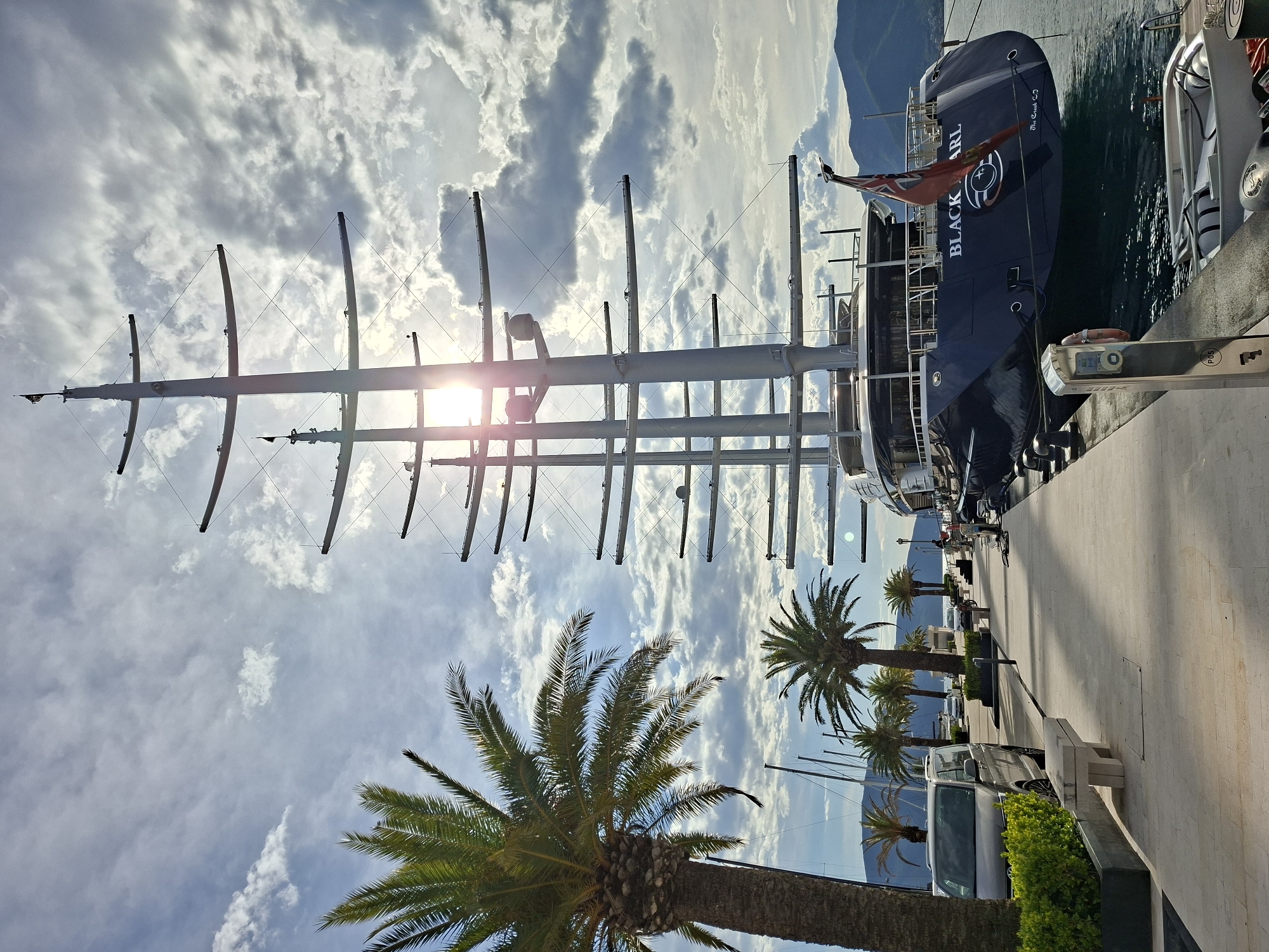 Sailing yacht 'Black Pearl' docked in Tivat, Montenegro marina