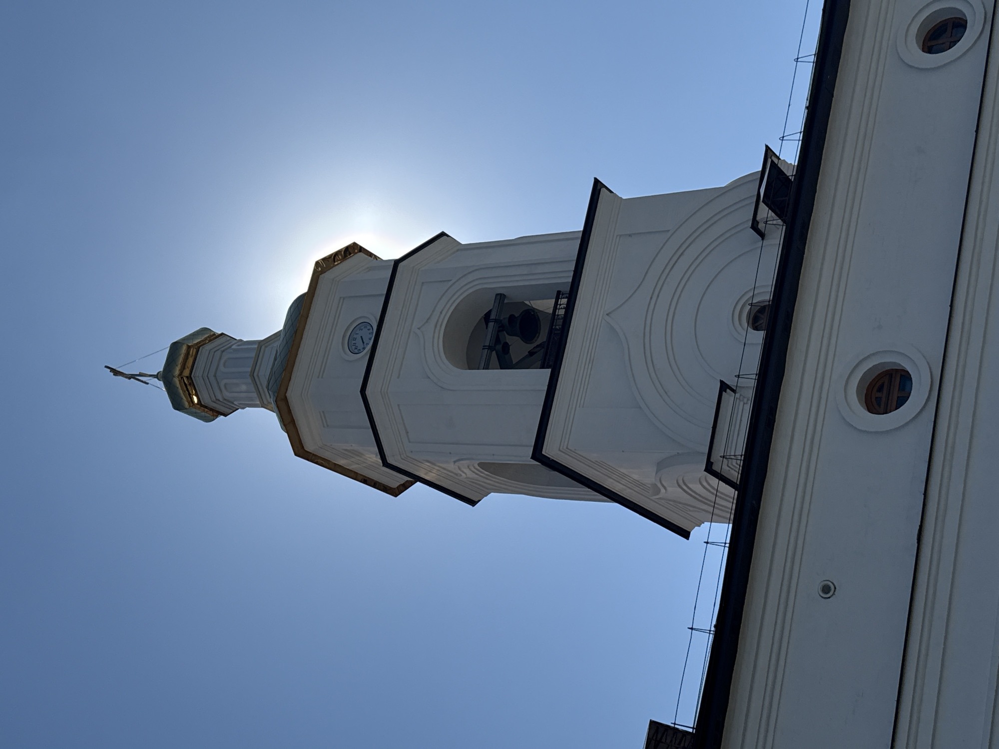 Tourist captures historic Tobolsk landmarks and street scenes
