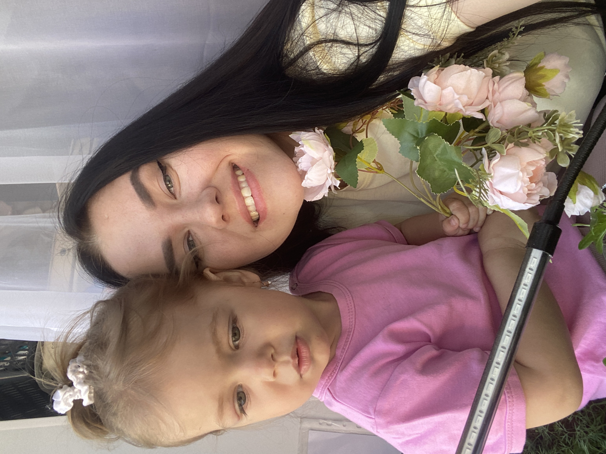 Mother and toddler share quiet morning moments in Chaikovsky