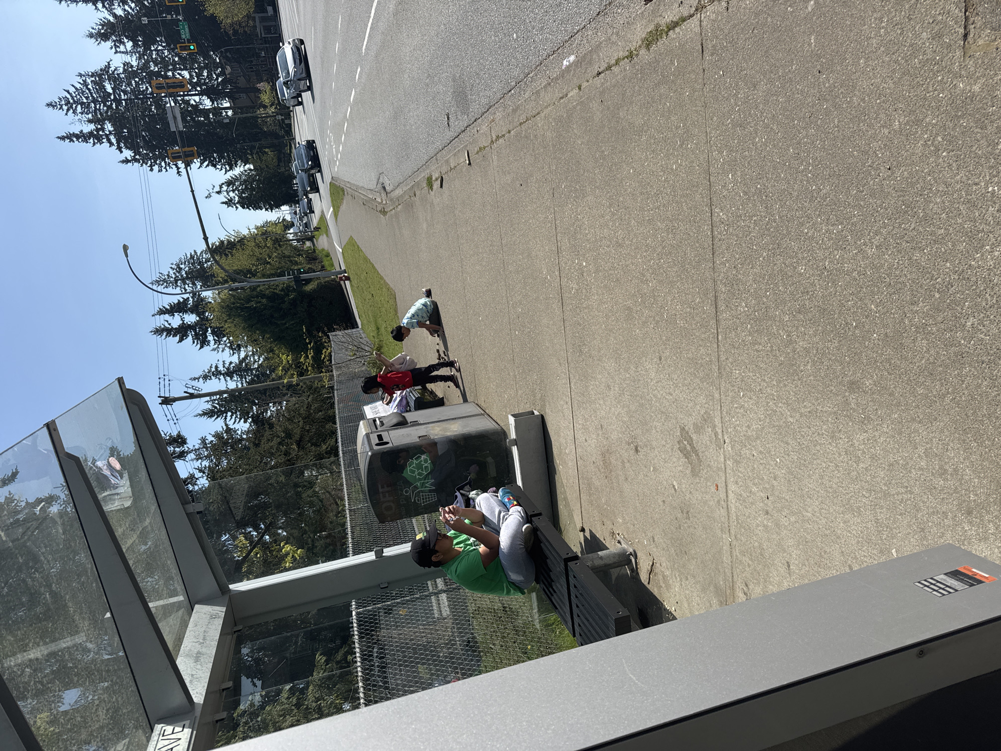 Evening street scenes documented around Surrey elementary school area