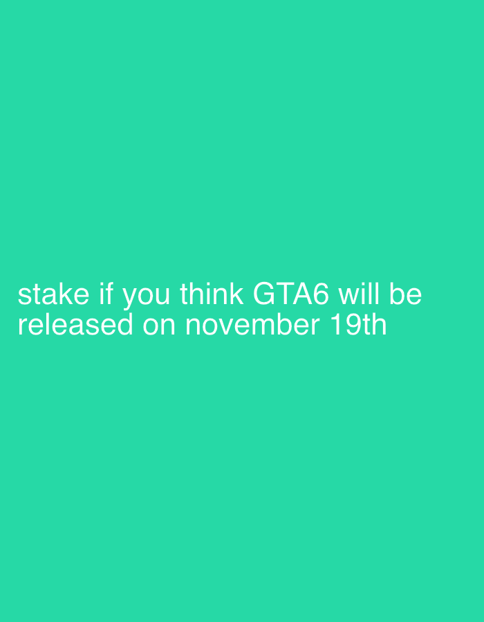 GTA6 release date bet circulates as a simple graphic