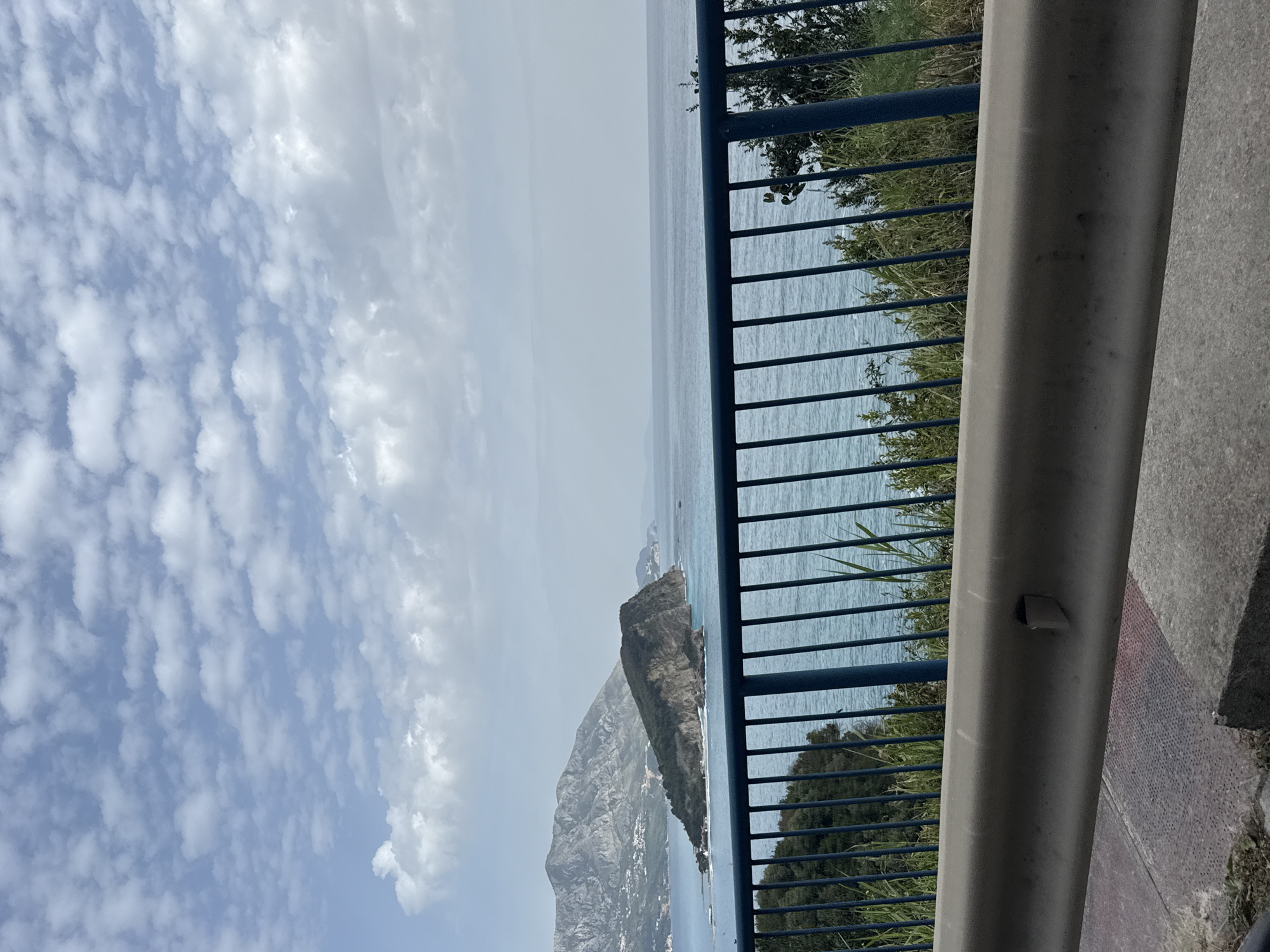 Coastal drive through scenic Mediterranean terrain captured on video