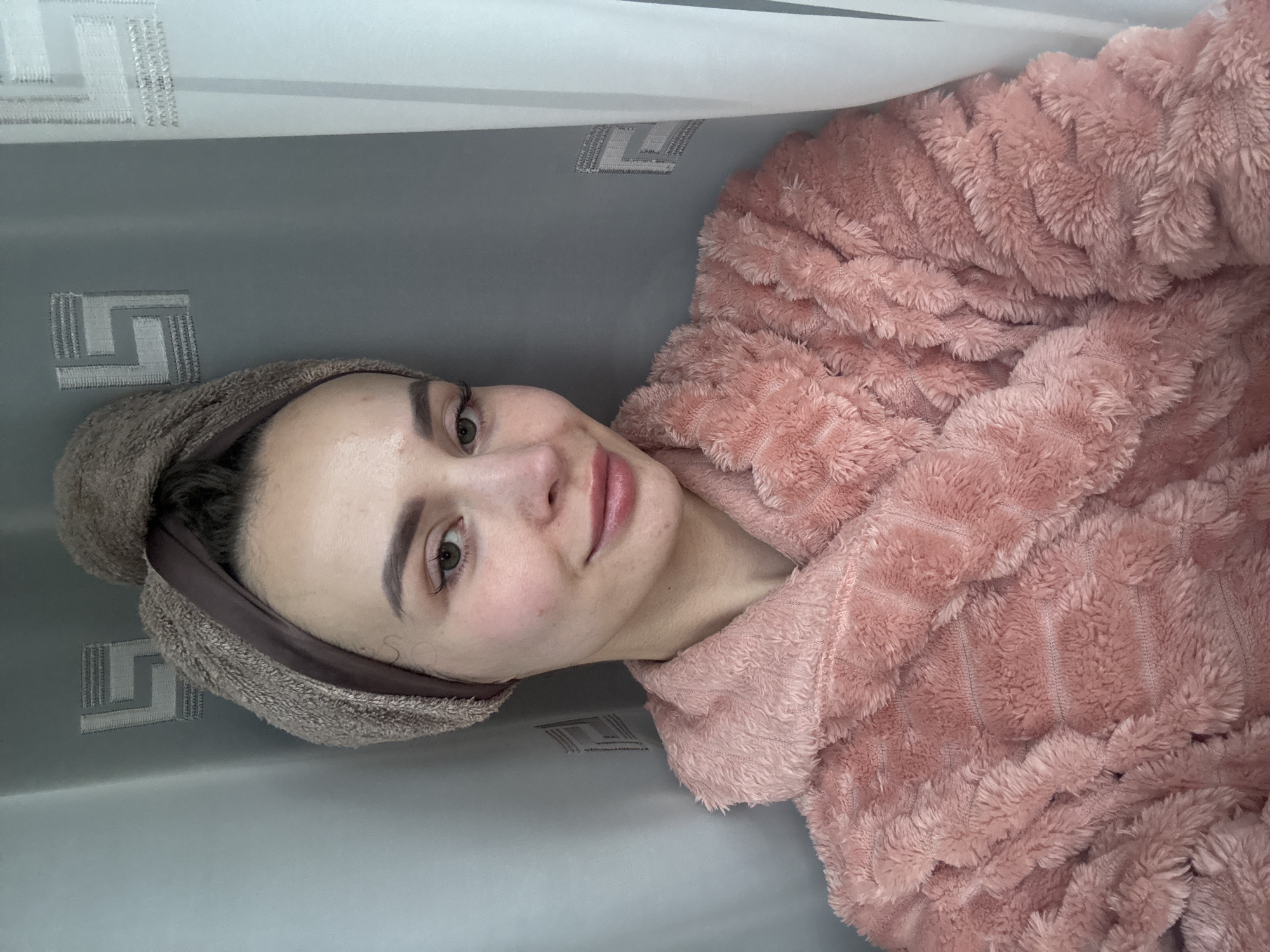 Woman's morning routine documented in Kyiv apartment