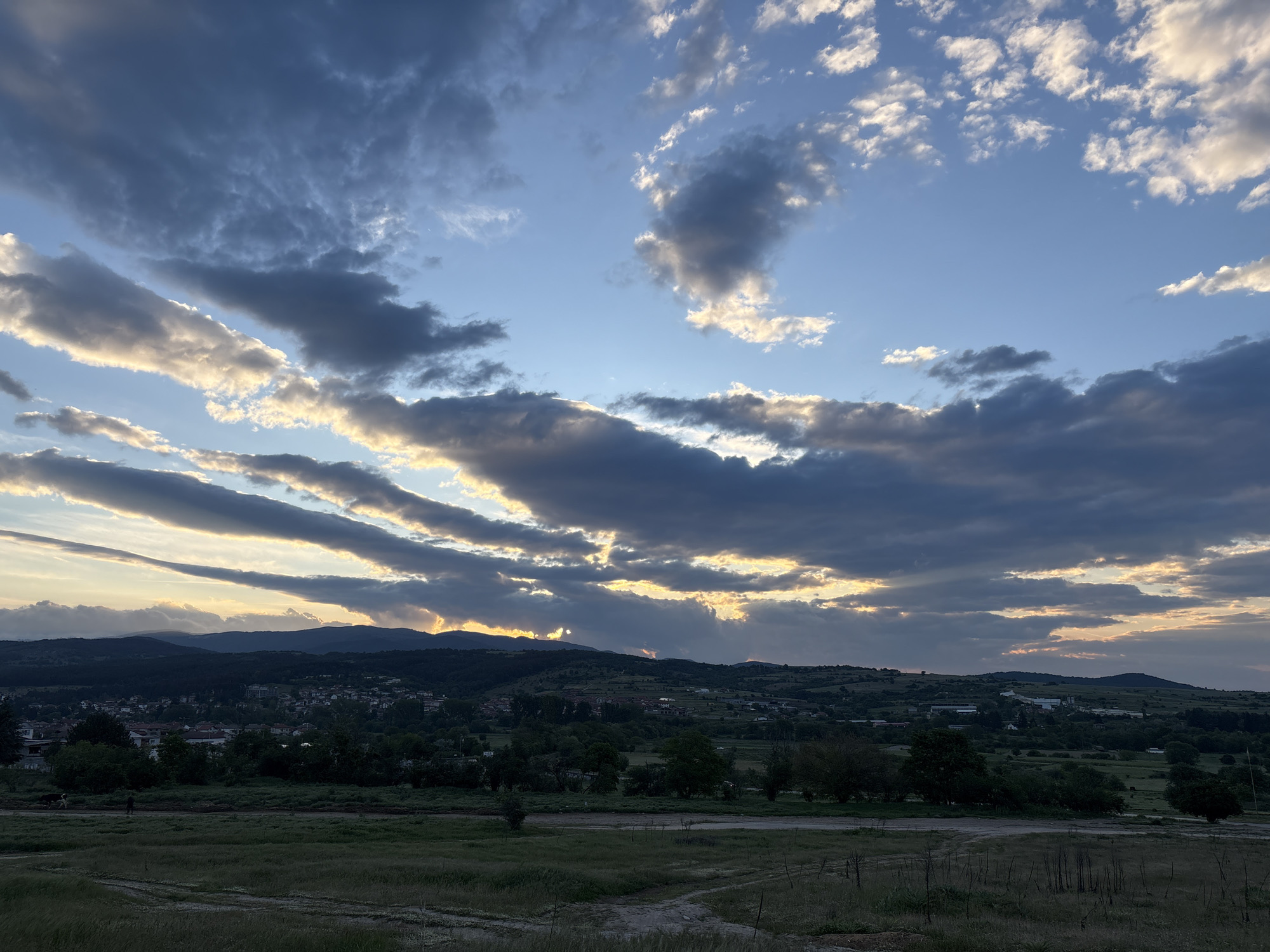 Rural dawn landscape documented in Strelcha, Bulgaria