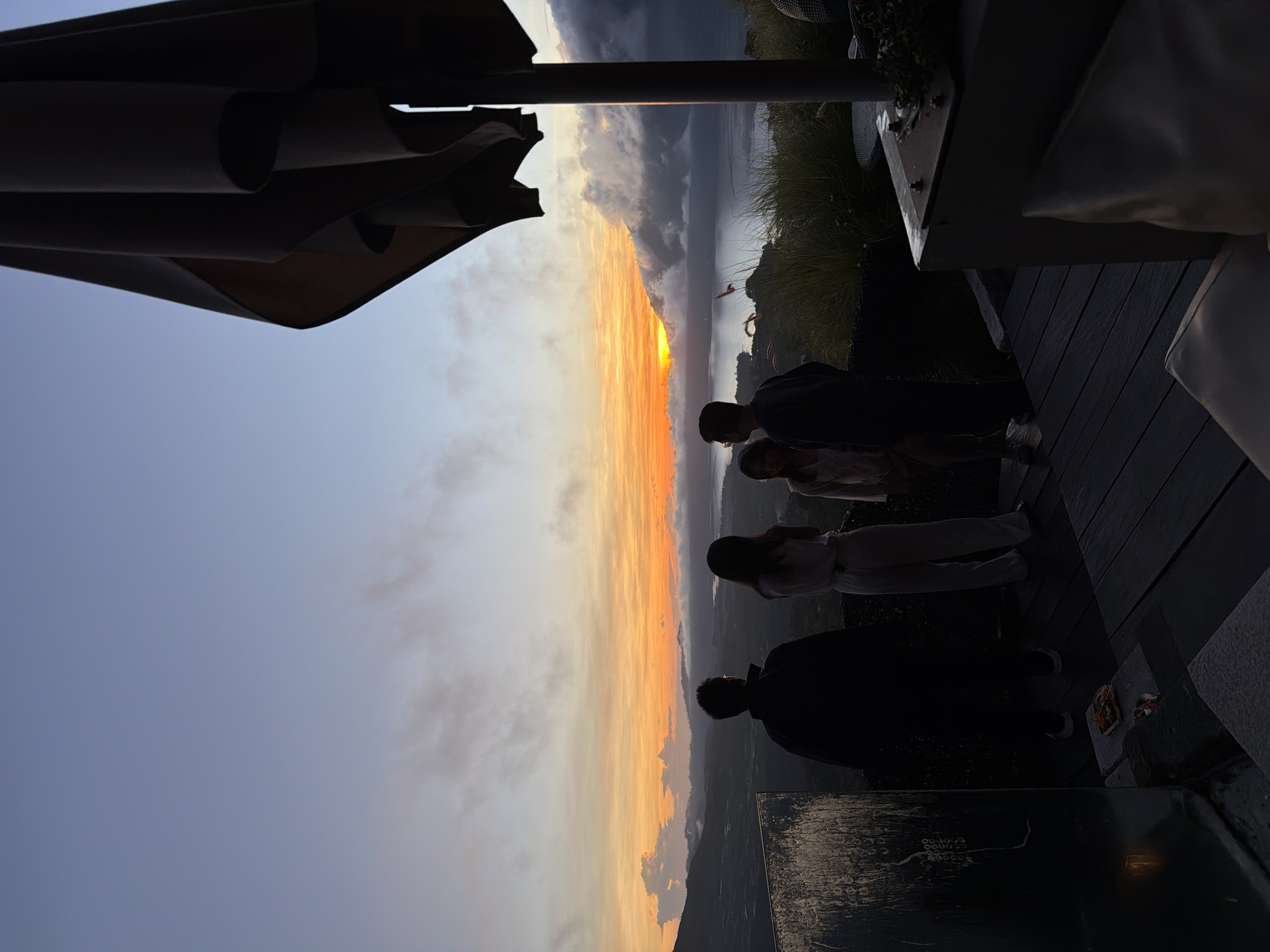 Sunset observed from elevated vantage point in Kintamani, Indonesia