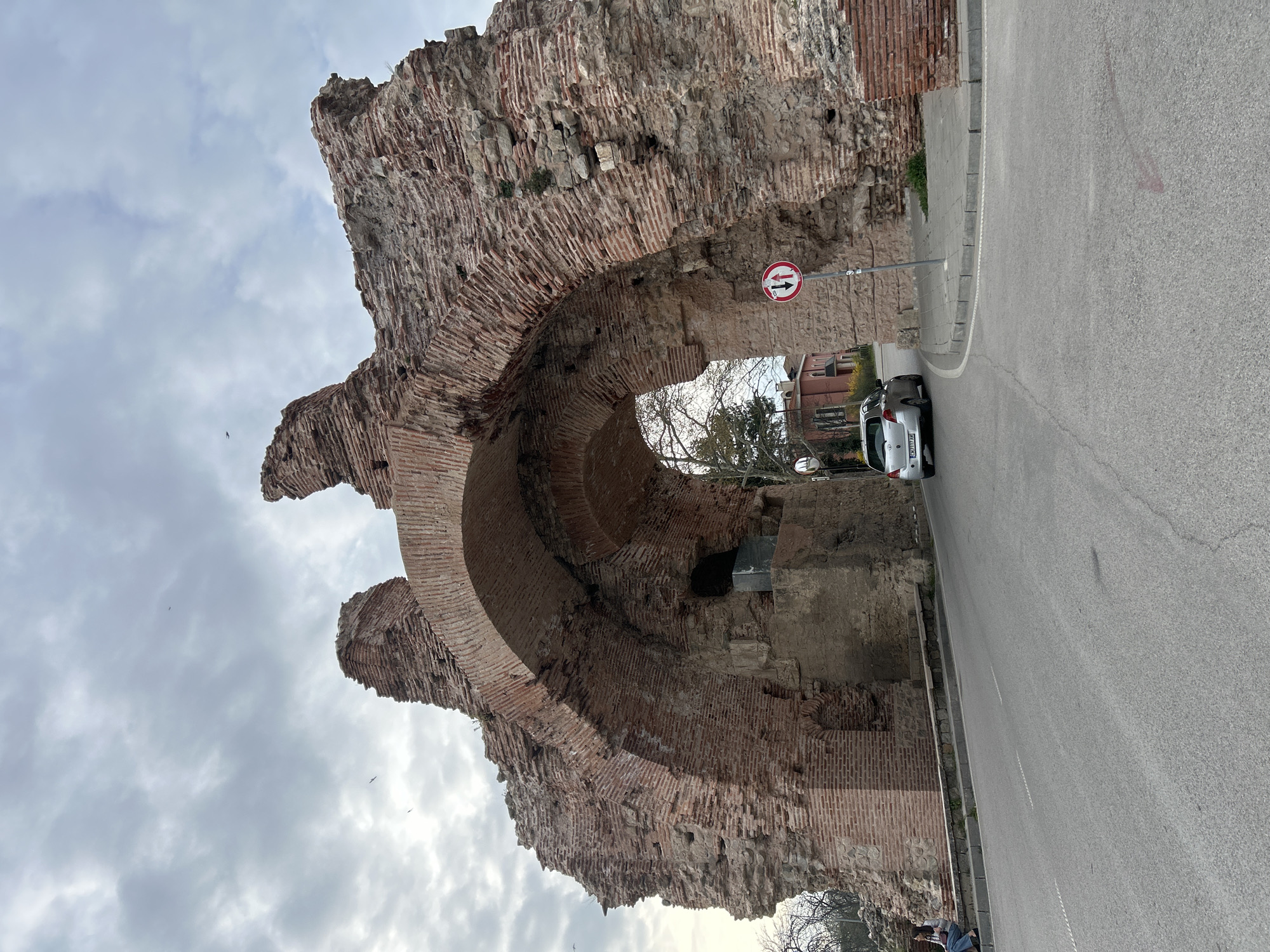 Ancient Roman archway ruins documented in Hisarya, Bulgaria