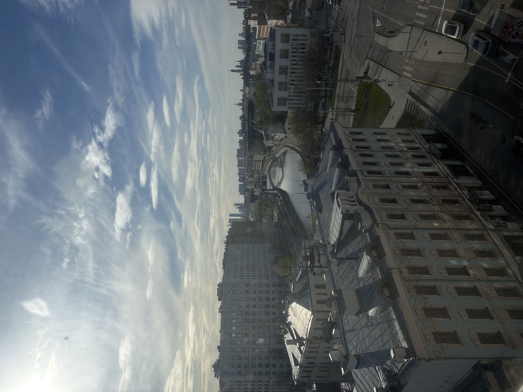 Moscow cityscape observed from multiple vantage points during midday