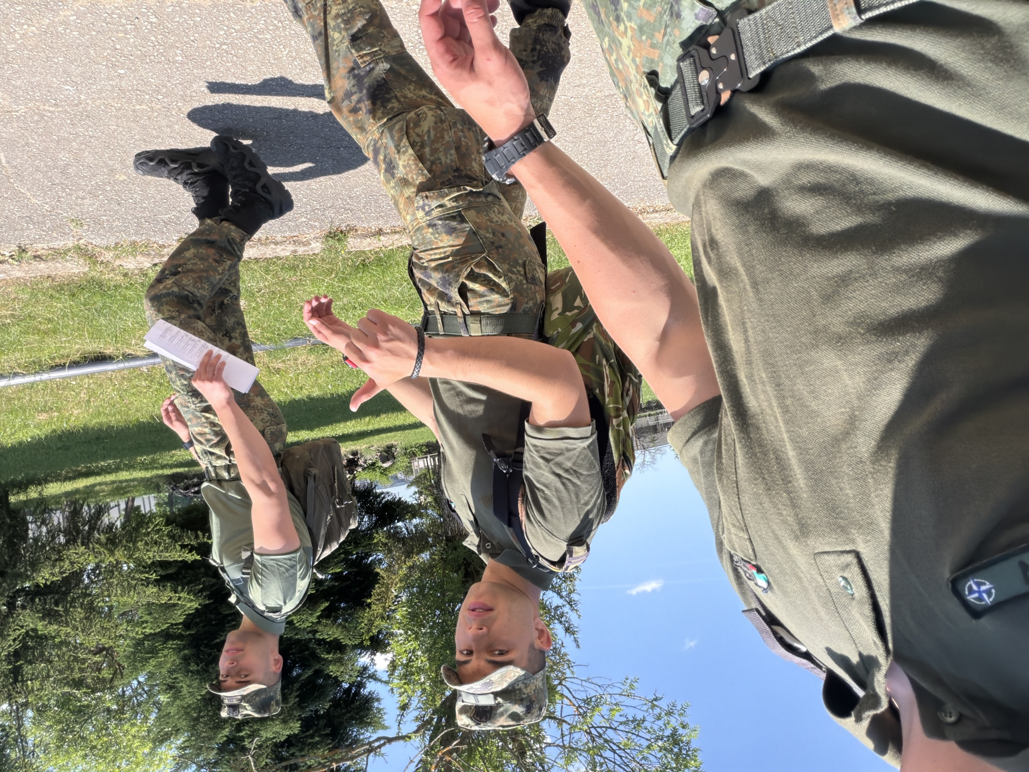 Military personnel observed in various formations and recreational activities