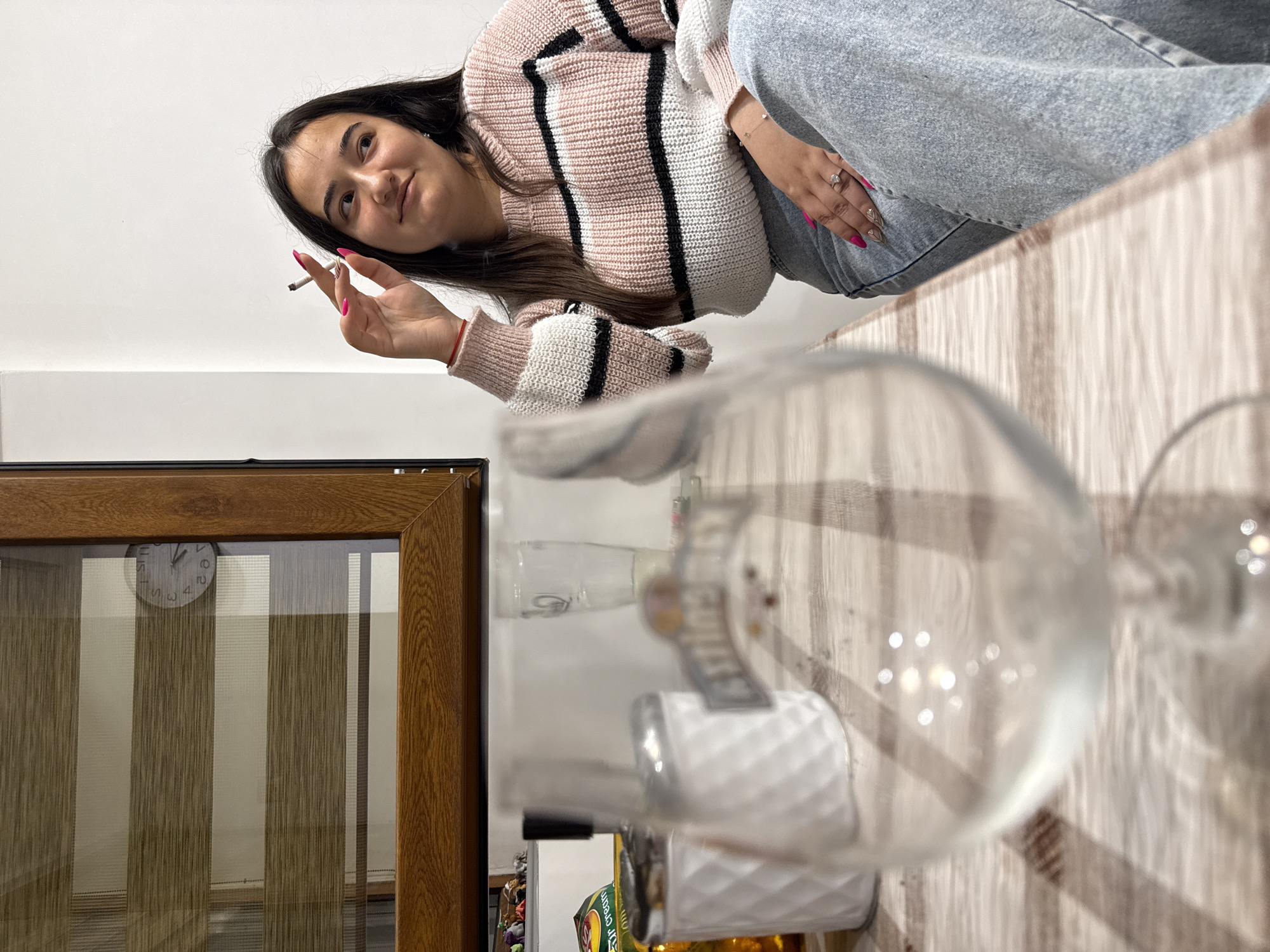 Casual indoor moments documented in Lovech apartment setting