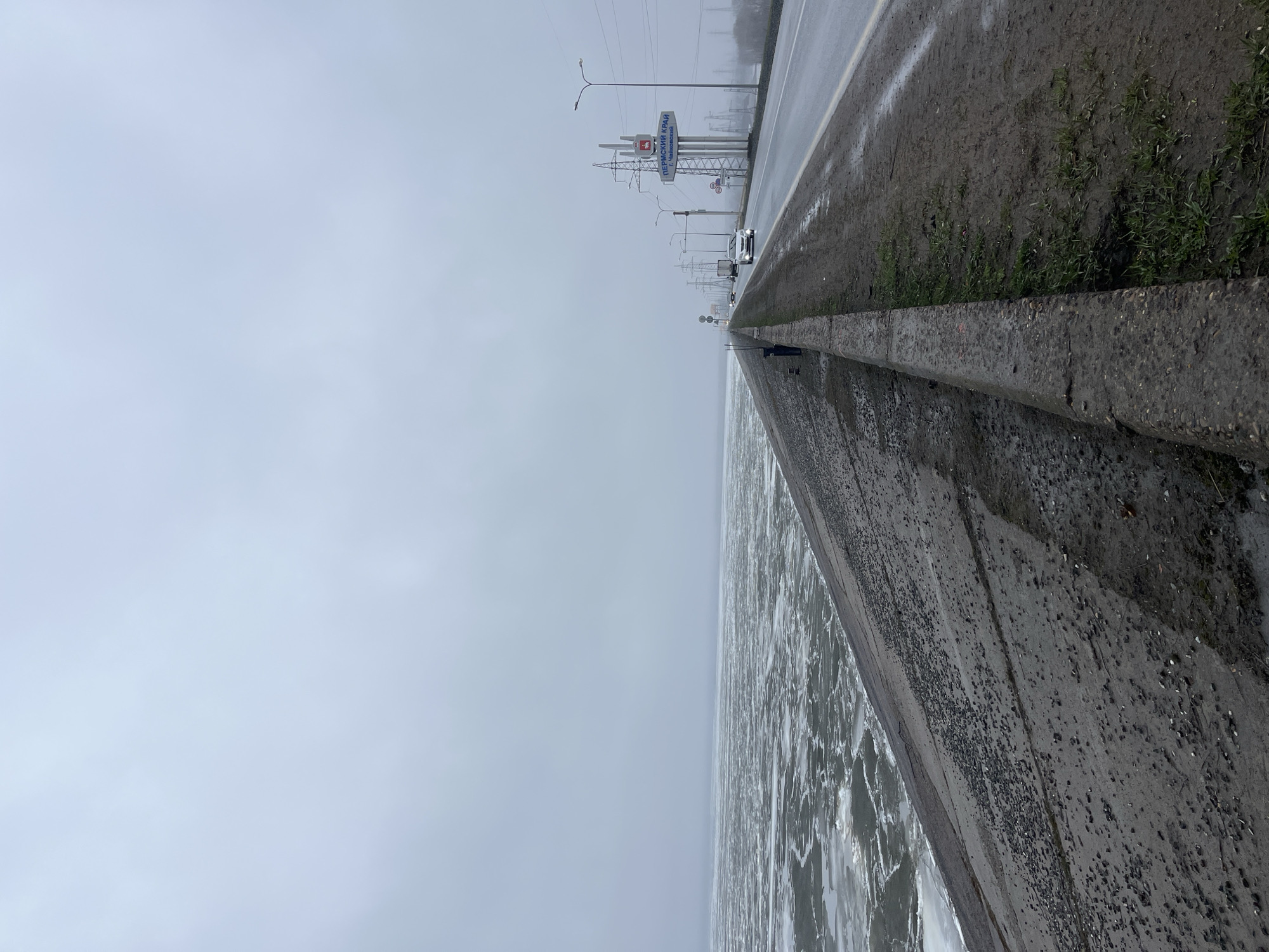 Overcast morning scenes documented along Russian roadways near Chaikovsky