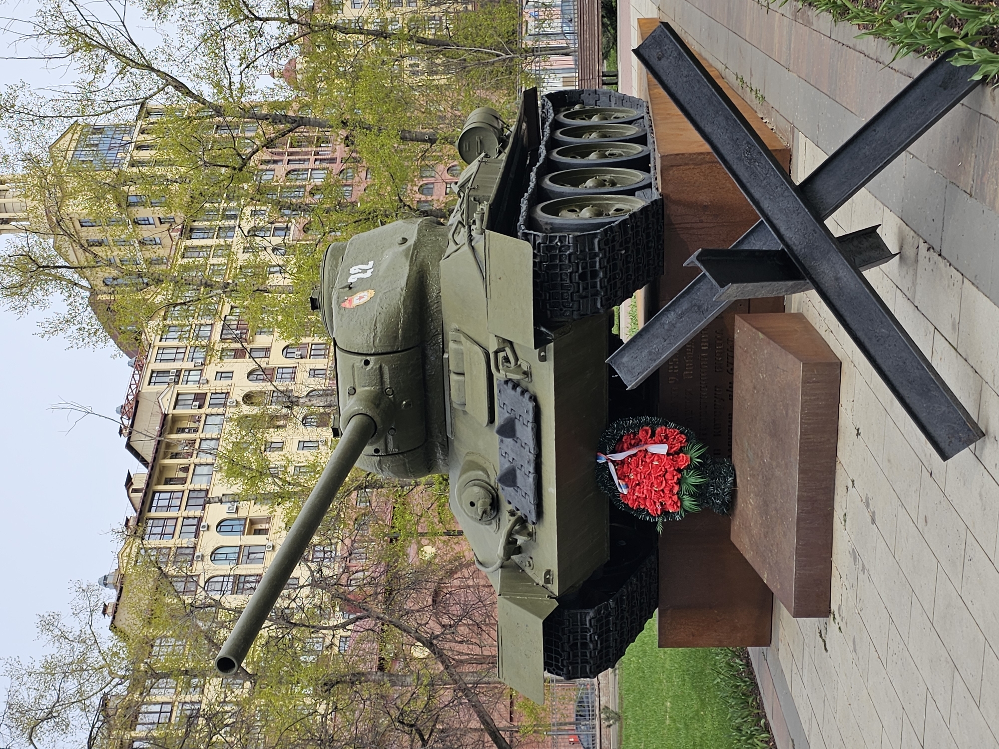 Soviet tank monument spotted in Khimki, Russia