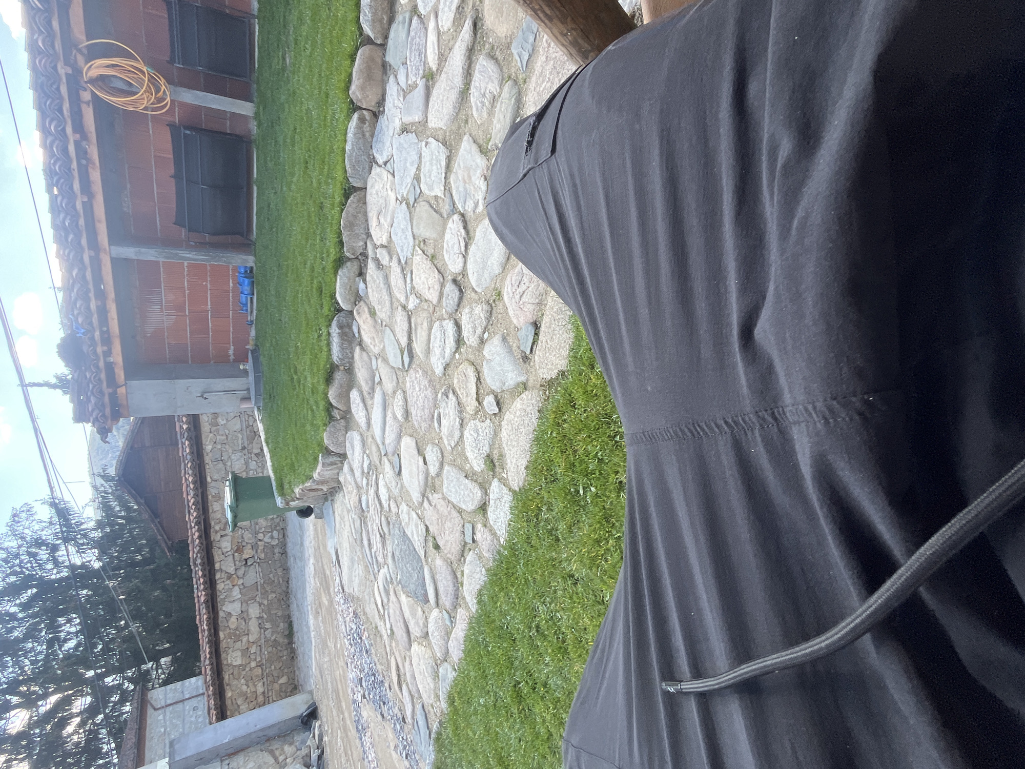 Stone pathway with traditional architecture observed in Koprivshtitsa, Bulgaria