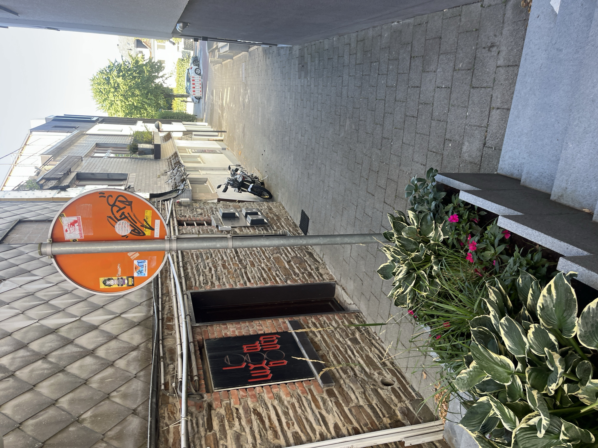 Street-level scenes from a quiet morning in Saint-Vith