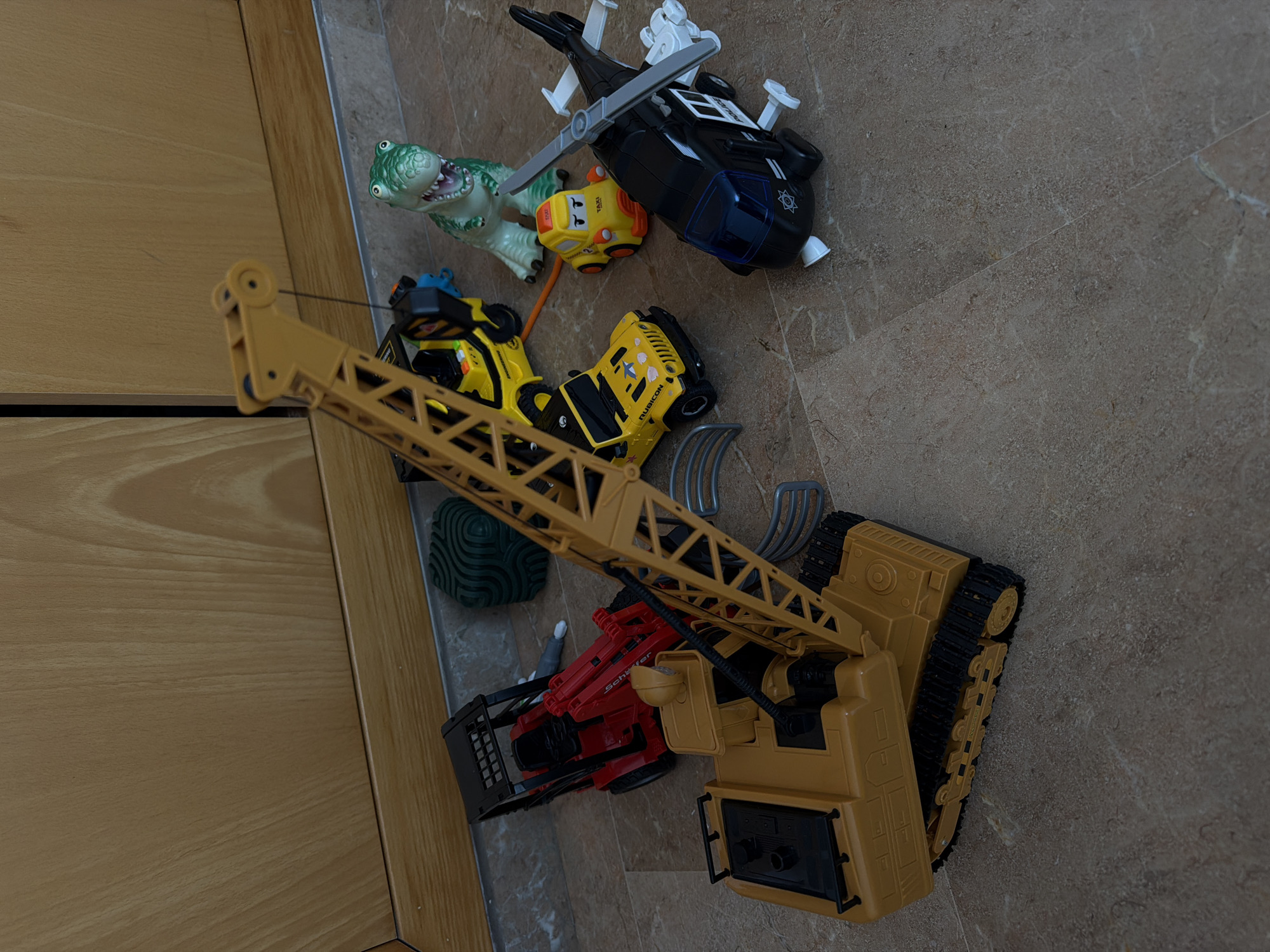 Child's toy collection captured during playtime in Valencia home