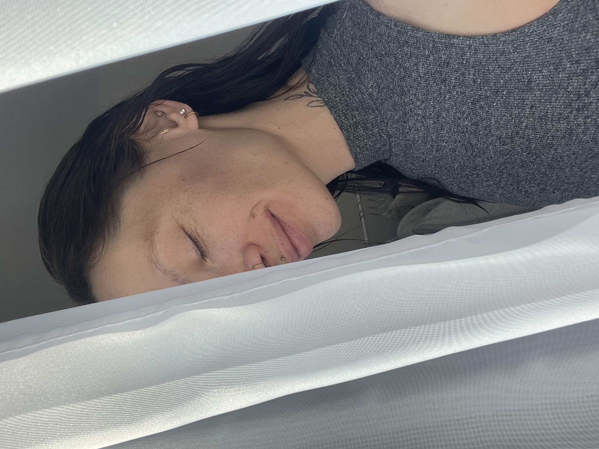 Intimate portrait captured of resting woman in Izhevsk