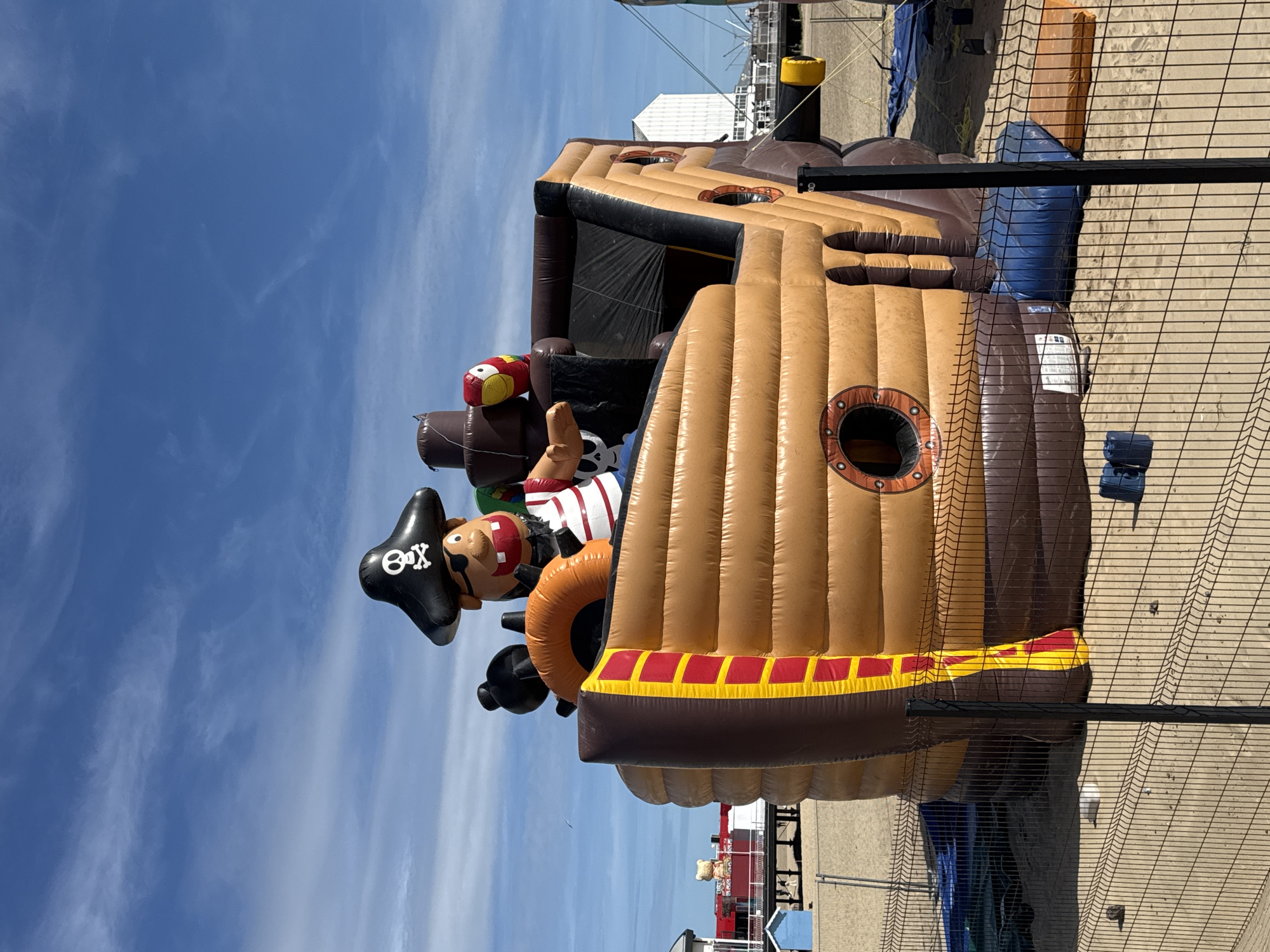 Inflatable pirate ship attraction spotted at Great Yarmouth seaside