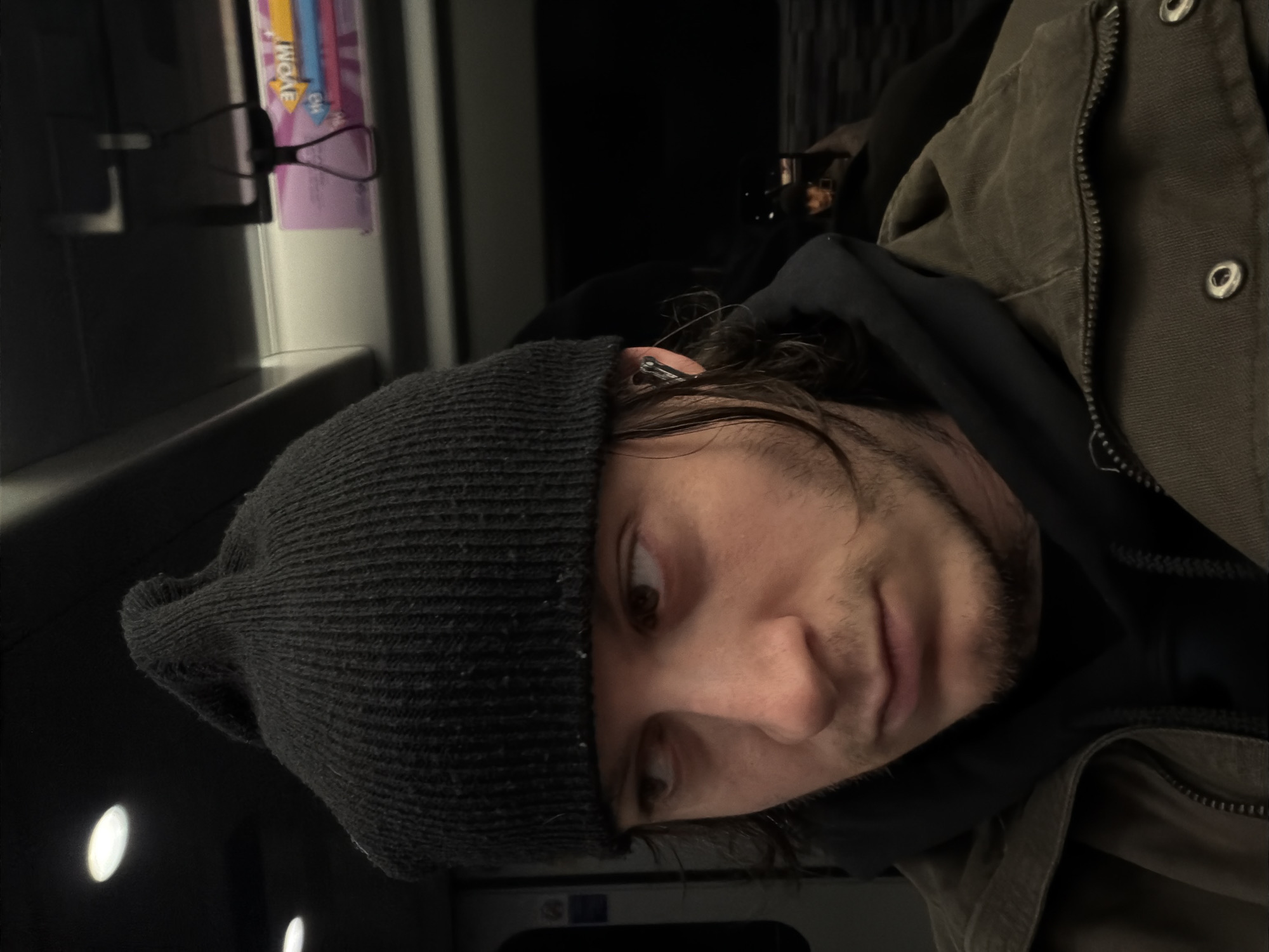 Portrait of man in winter clothing captured in London