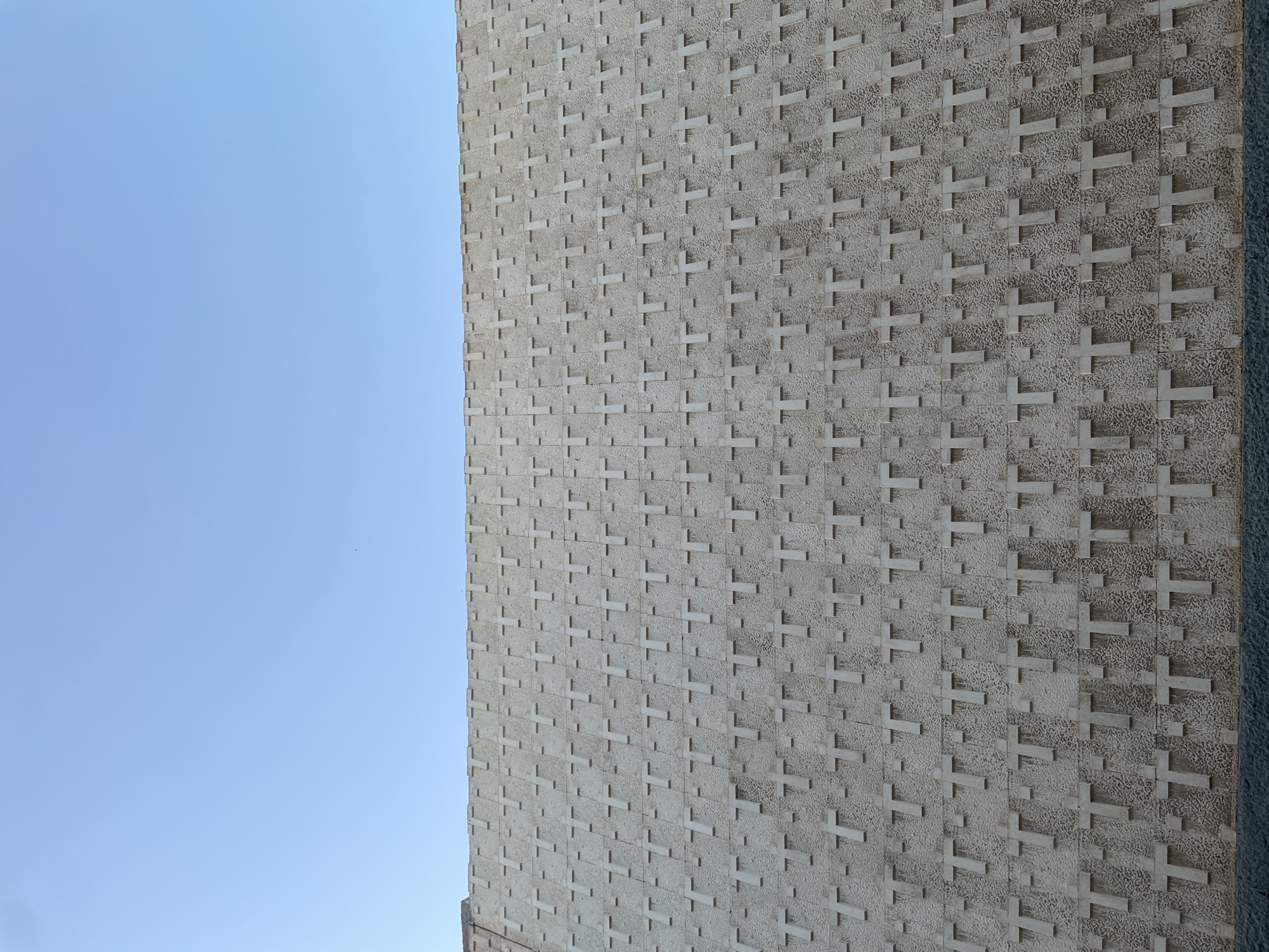 Hospital Civil facade observed in Málaga under clear skies