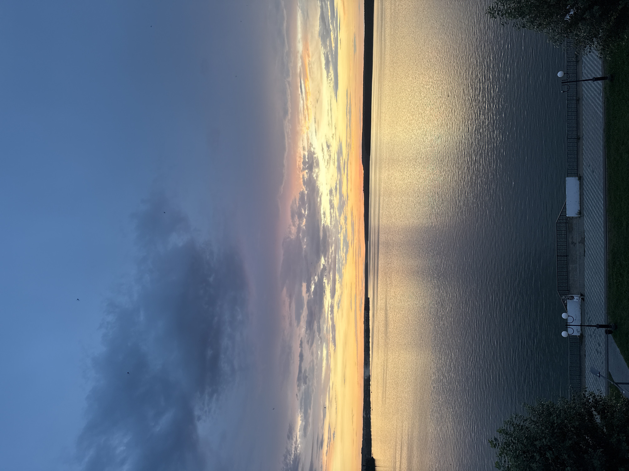 Twilight colors settle over Votkinsk's waterways and forests