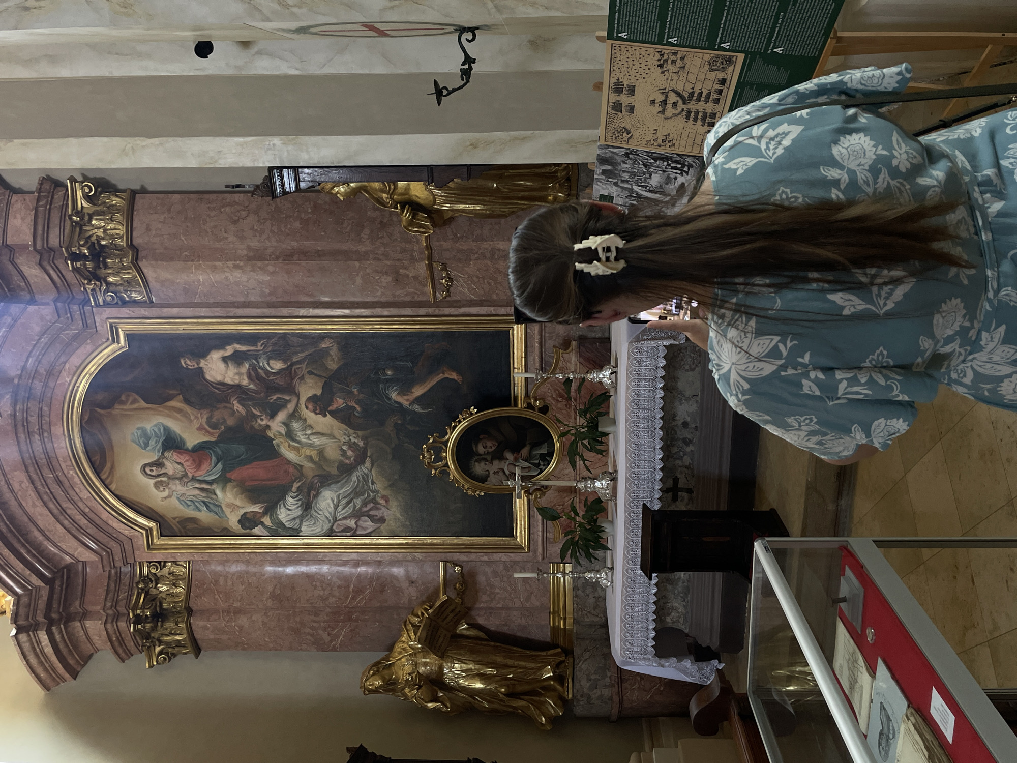 Inside a Baroque church in Timișoara, Romania