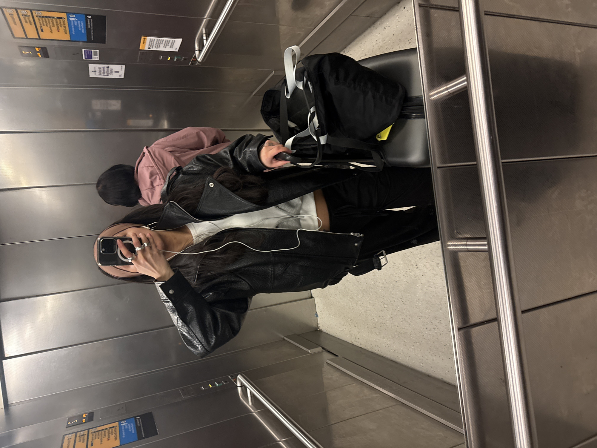 Elevator selfie captured in London