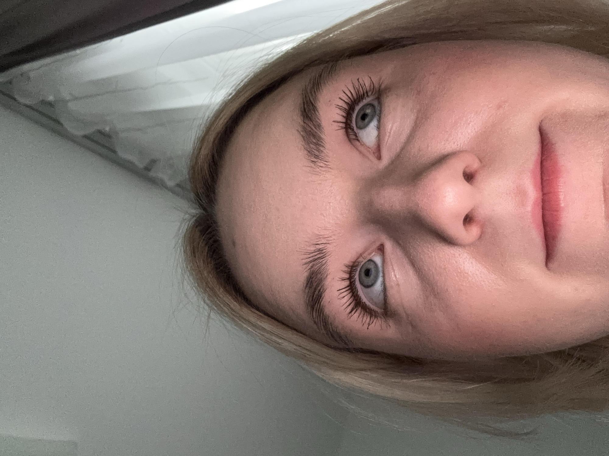 Woman takes playful selfies in Russia