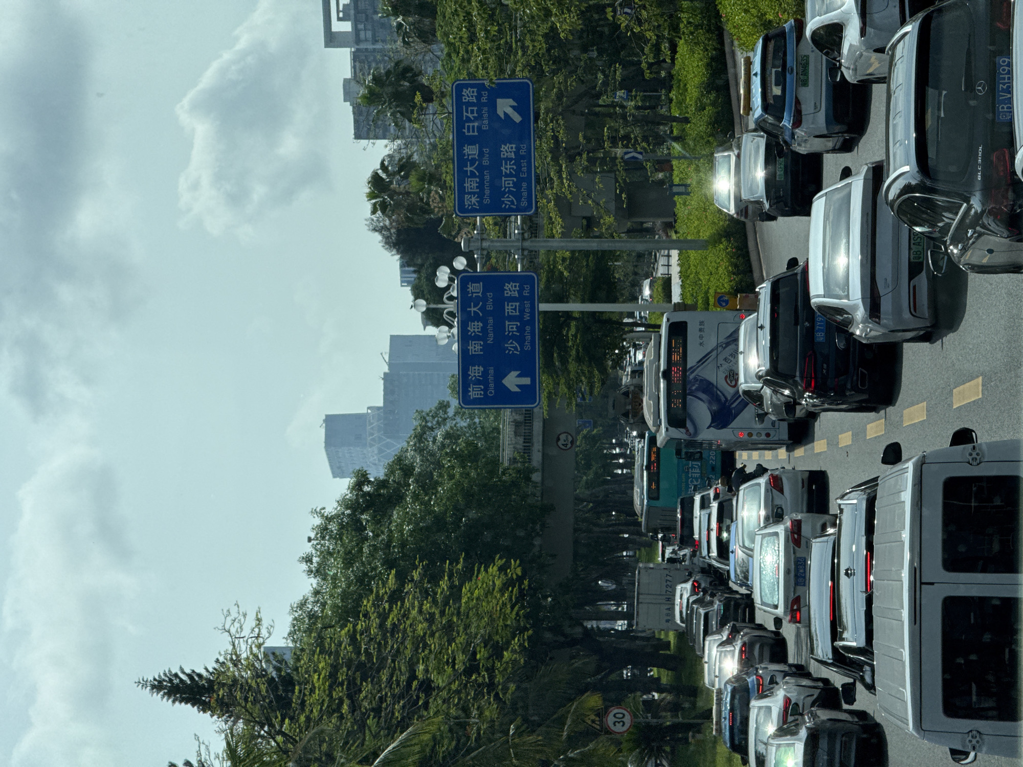 Morning rush hour traffic documented across Nanshan District, Shenzhen