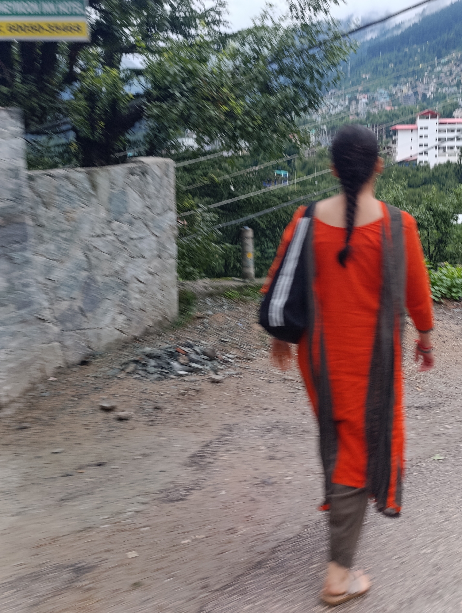 Rainy morning in Aleo: puppies, umbrellas, and mountain streets