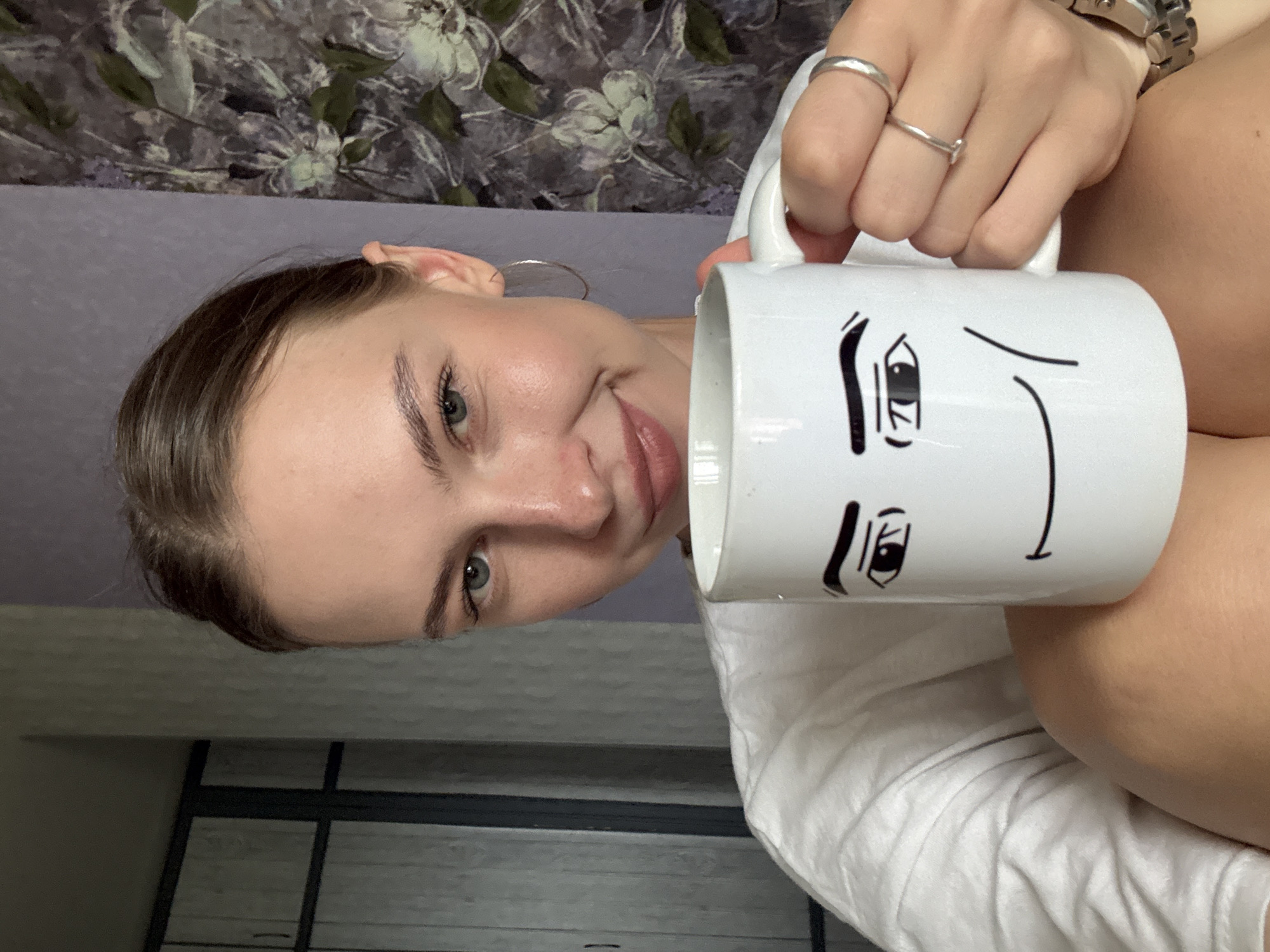 Young woman documents morning routine in Perm, Russia