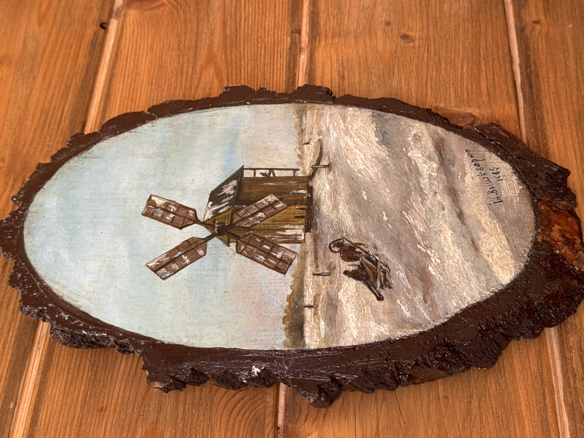 Folk art display documented in wooden structure, Ketoshi Russia