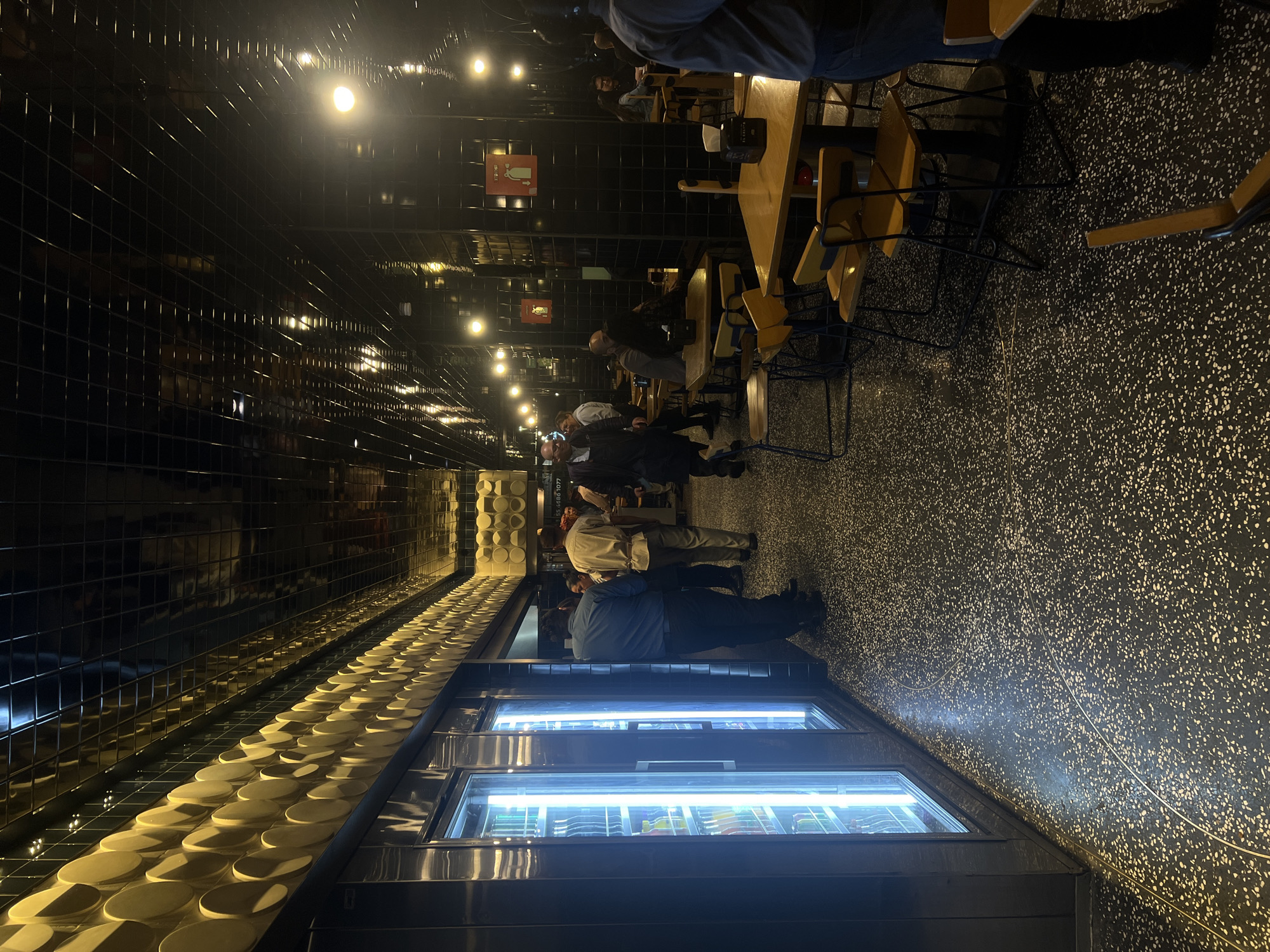 Restaurant interior documented in Mexico City during early morning