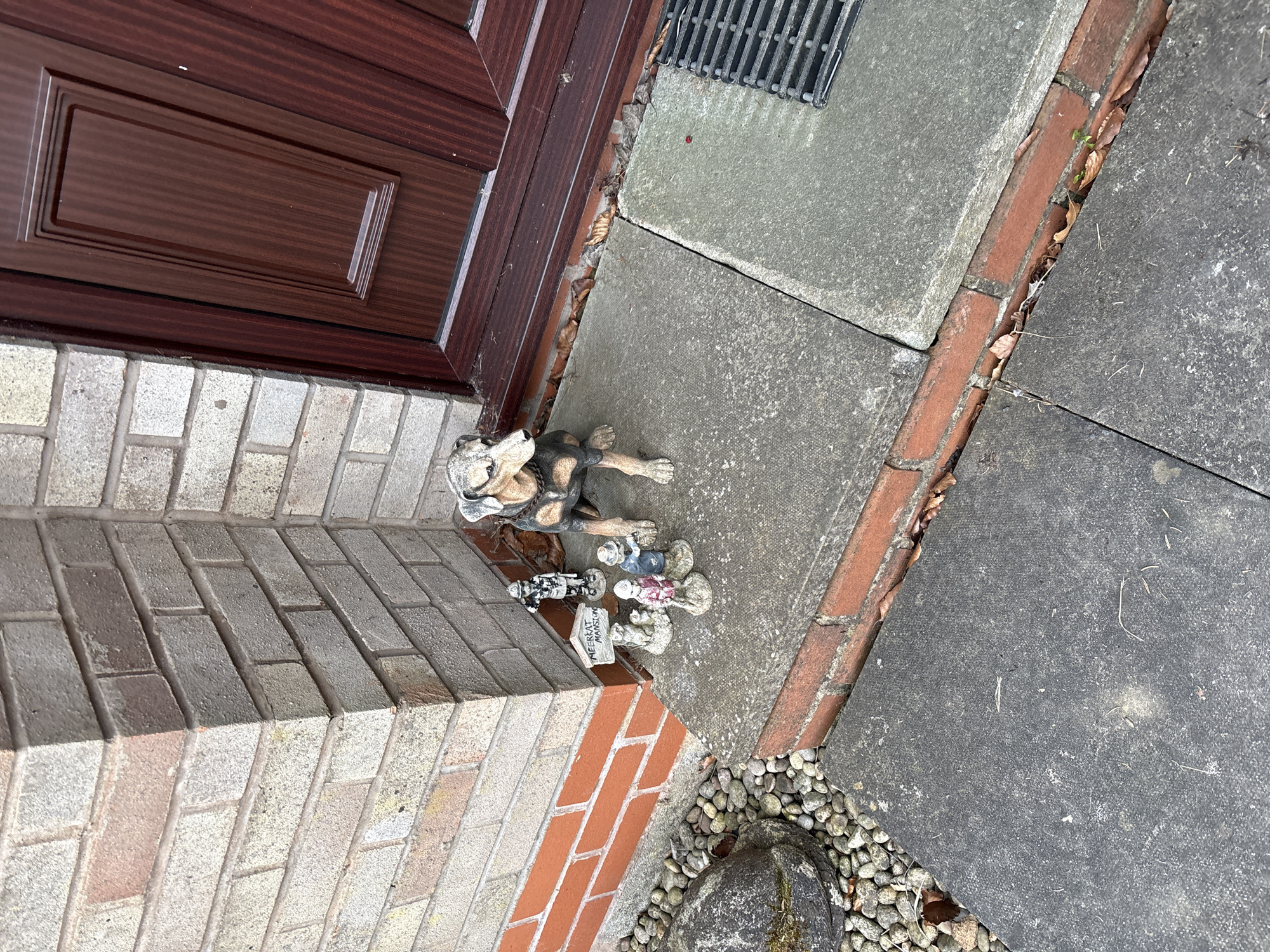 Garden ornaments documented at Minsterley residence