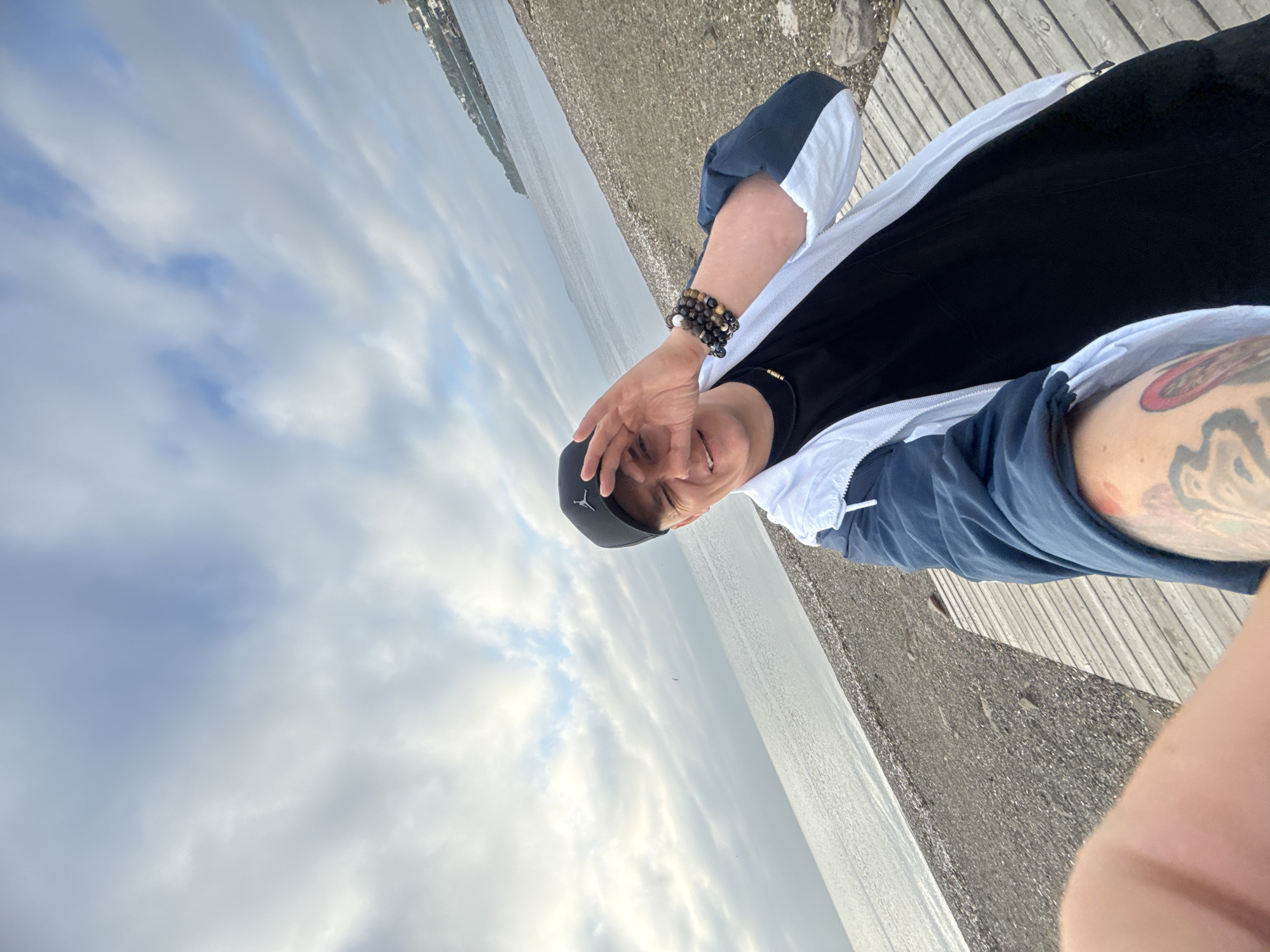 Relaxed morning at a Vladivostok pebble beach on the Sea of Japan