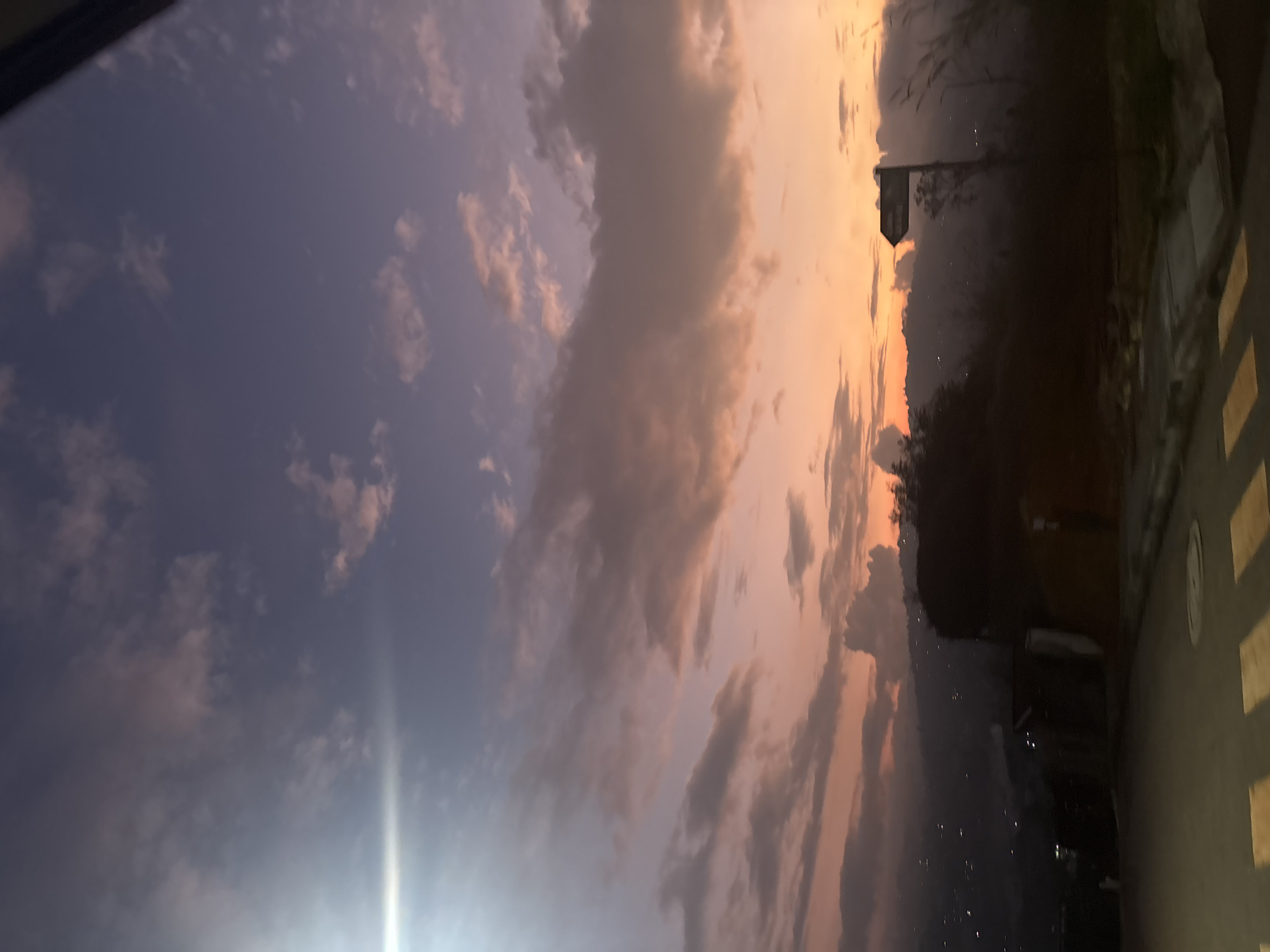 Evening sky gradient observed over Guarne, Colombia mountains