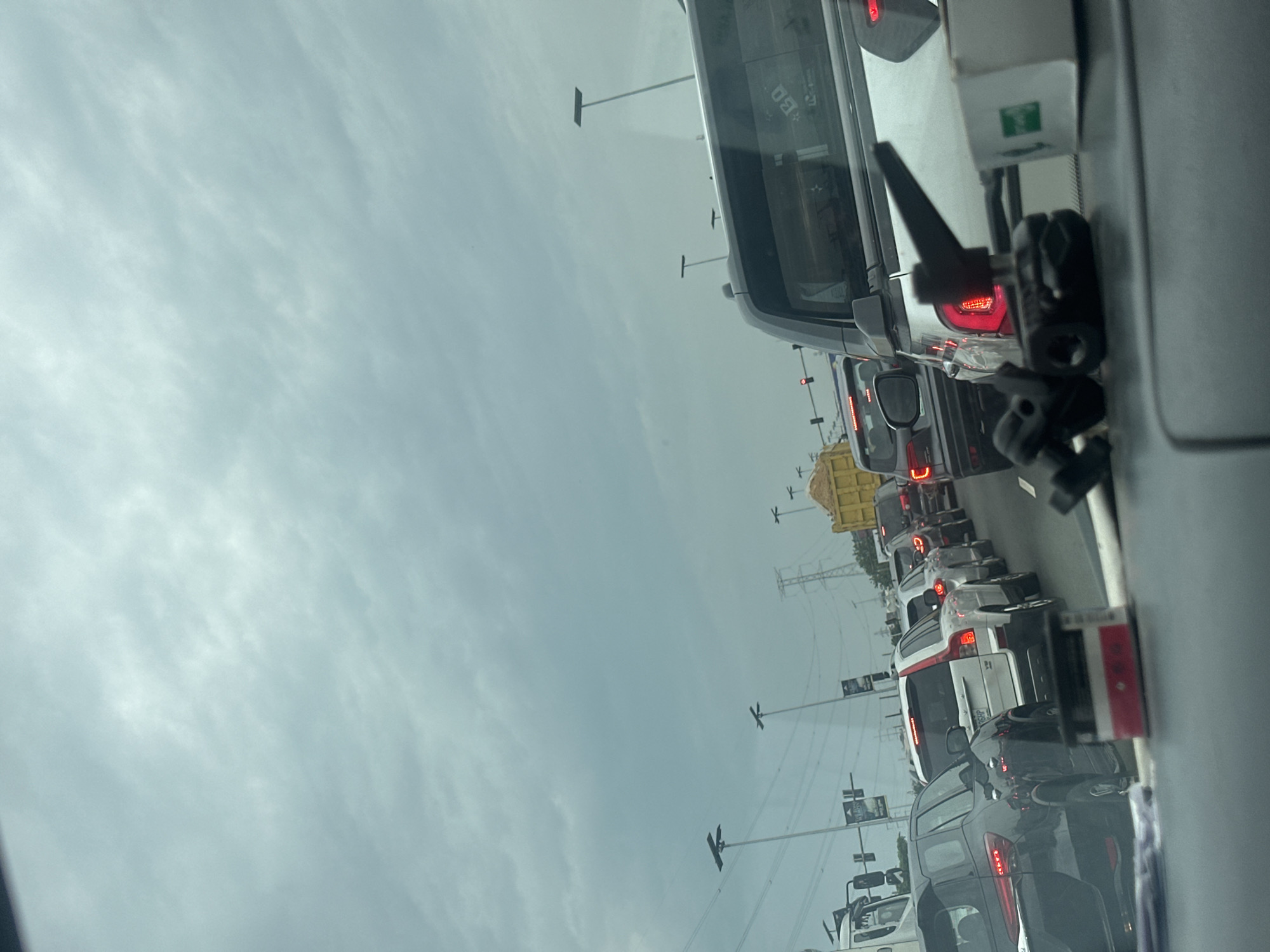 Morning rush hour traffic congestion reported in urban area