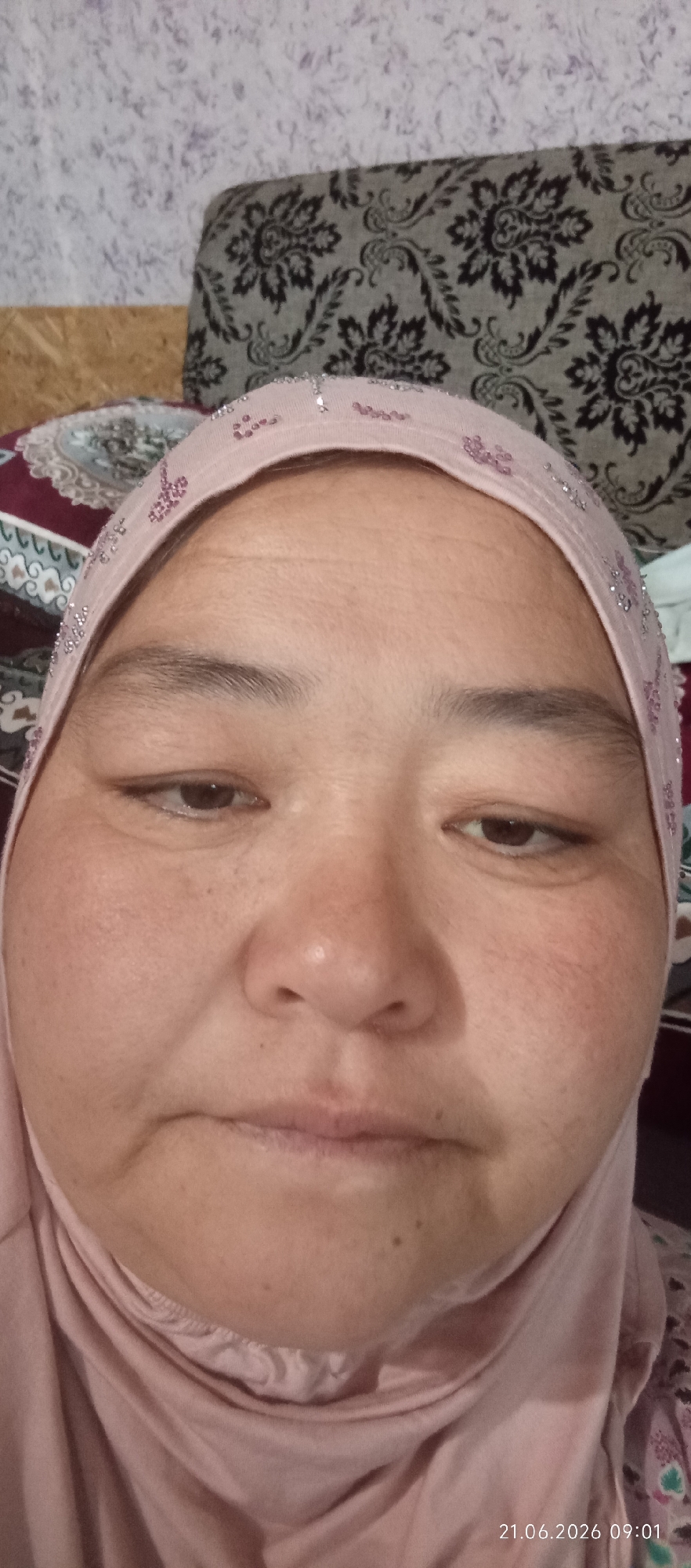 Close-up selfies in pink hijabs, Chon-Kara, Kyrgyzstan