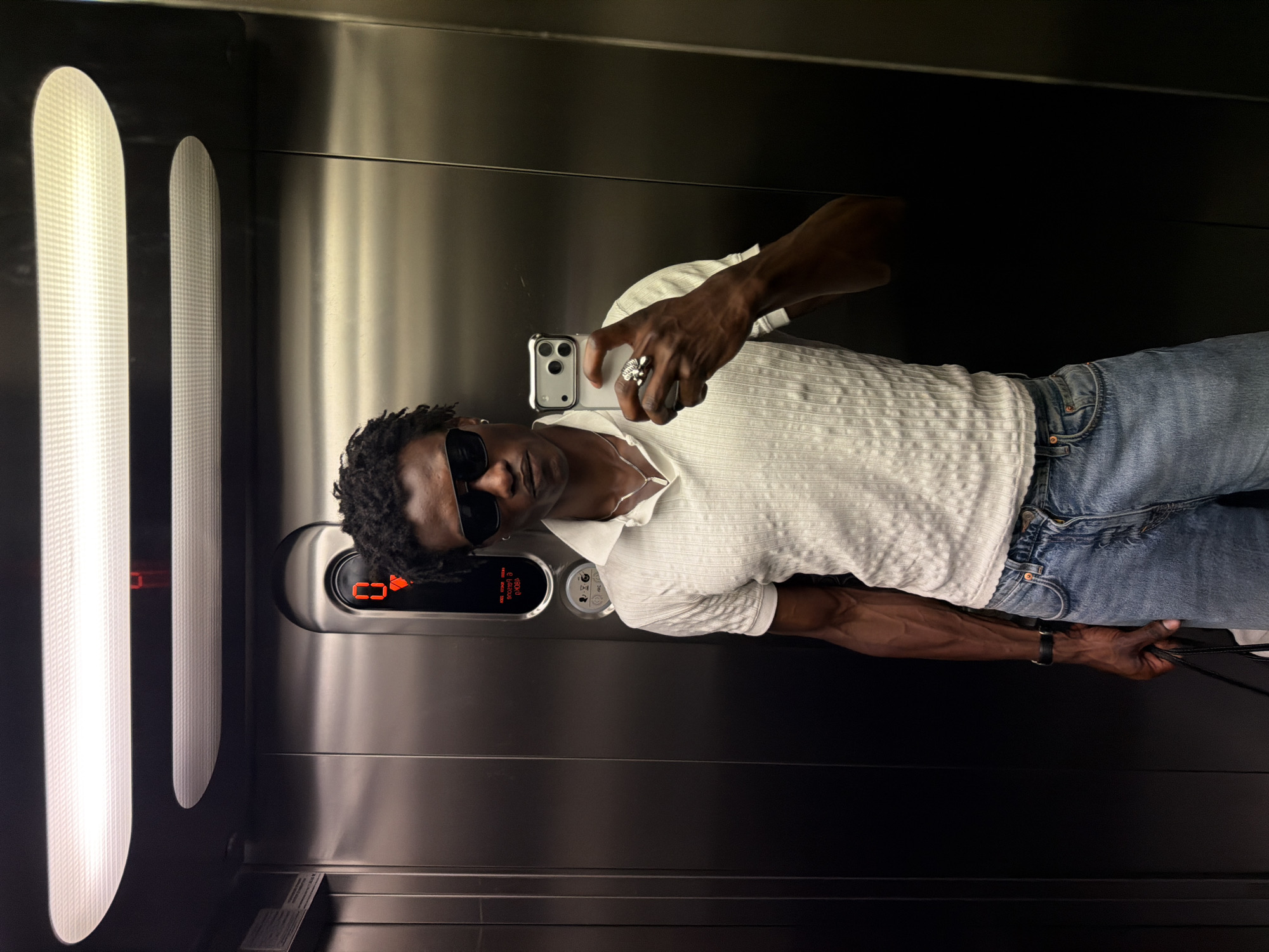 Elevator selfies and a couch moment in Milan